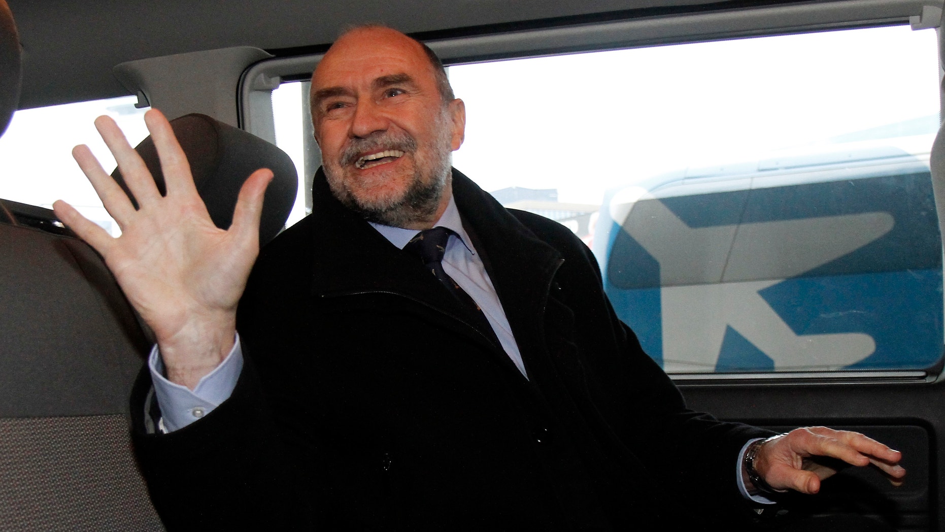 Dec. 14, 2012 - Herman Nackaerts, Deputy Director General and Head of the Department of Safeguards of the International Atomic Energy Agency arrives from Iran at Vienna's Schwechat airport, Austria.