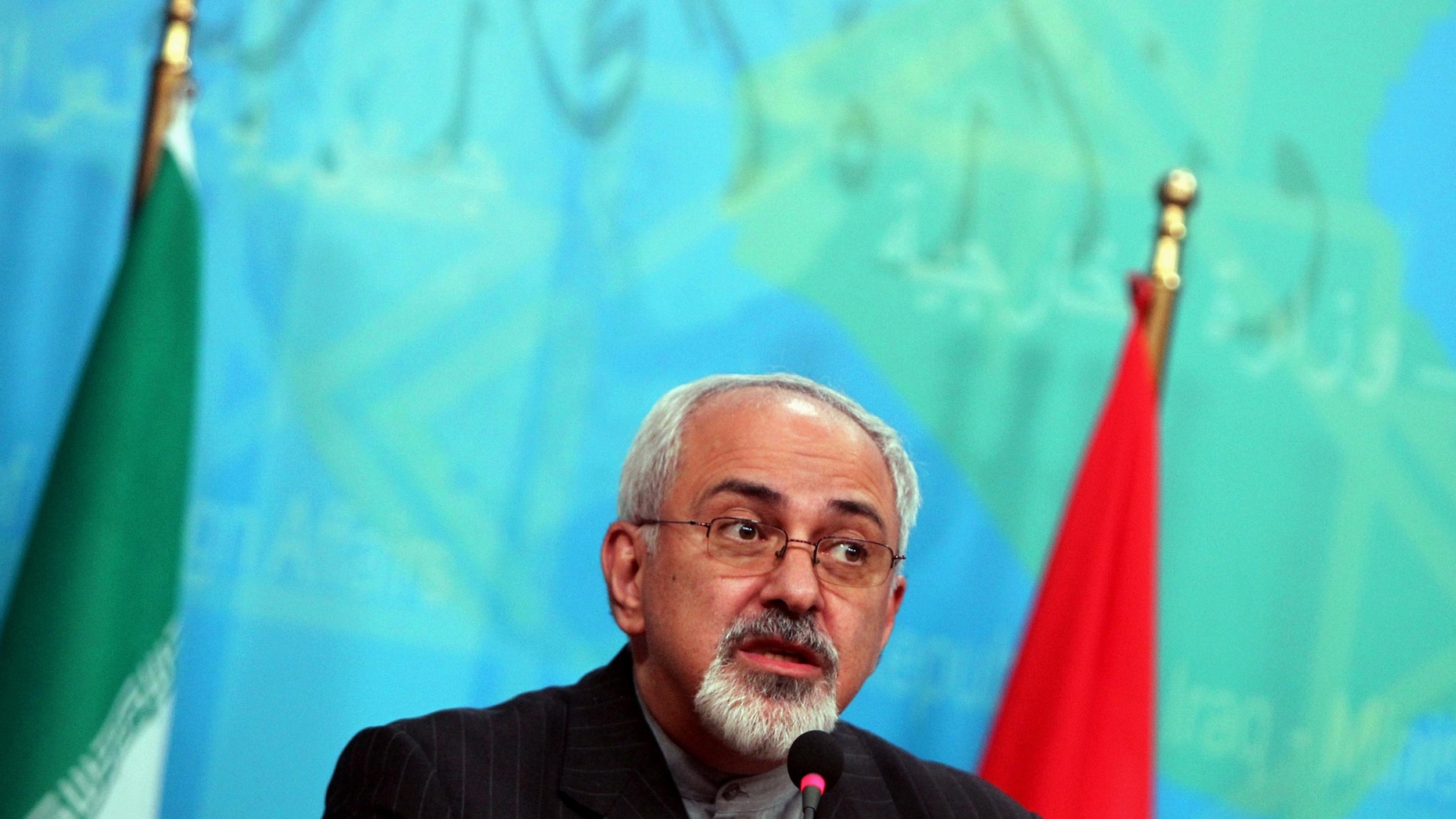 Sept. 8, 2013 - FILE of Iranian Foreign Minister Mohammad Javed Zarif, speaking during a press conference in Baghdad.