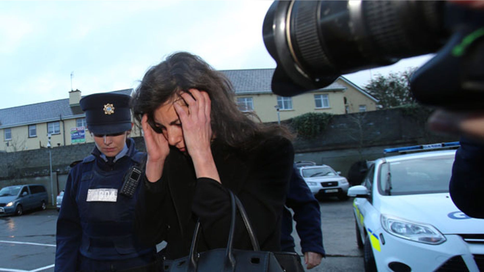 Jan. 7, 2014: Jenny Lauren, centre, Niece of fashion designer Ralph Lauren, arrives at Killaloe District Court, in Killaloe, Ireland.
