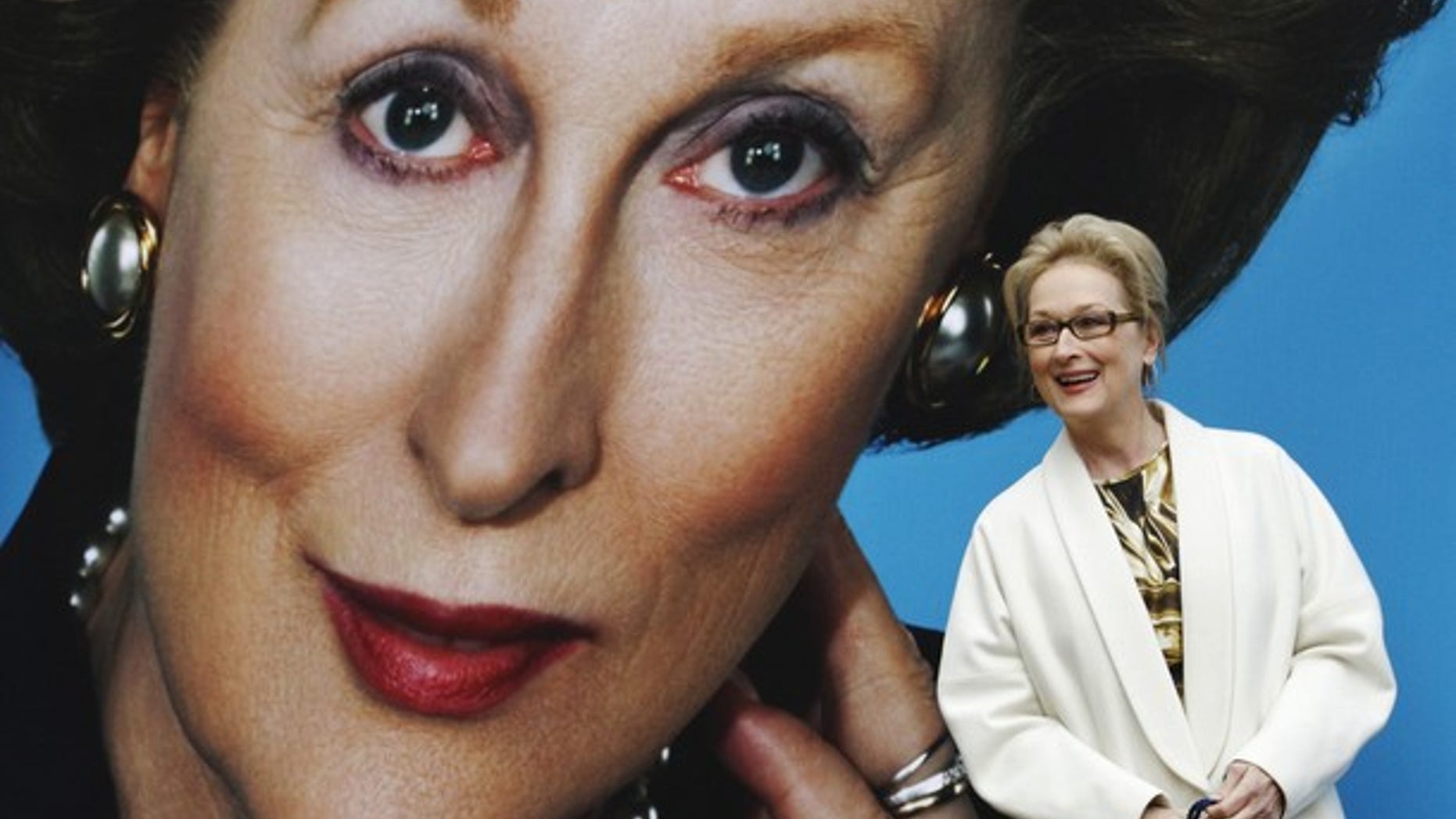 Nov. 14: Actress Meryl Streep poses for photographers after unveiling a poster for her new film "The Iron Lady" opposite the Housese of Parliament in central London.