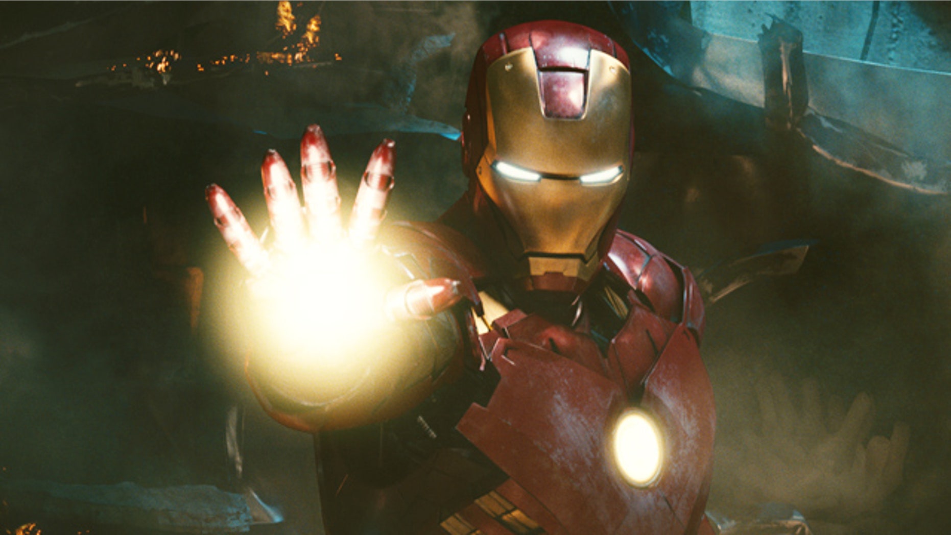 The iron-clad hero pictured in a scene from 'Iron Man 2.'