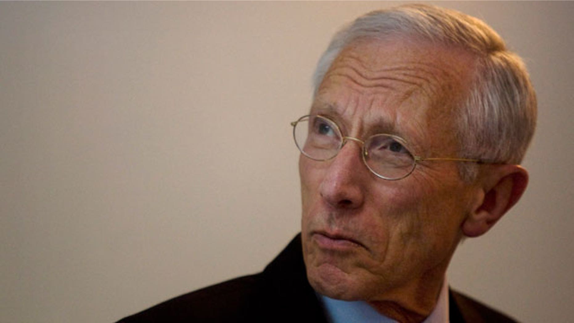 In this file photo taken on April 21, 2010, Governor of the Central Bank of Israel, Stanley Fischer, speaks during a press conference in Jerusalem. Fischer is interested in the top job at the International Monetary Fund and has received a number of phone calls in recent days from around the world encouraging him to apply, a person familiar with the banker's thinking told The Associated Press on Sunday, May 29, 2011.
