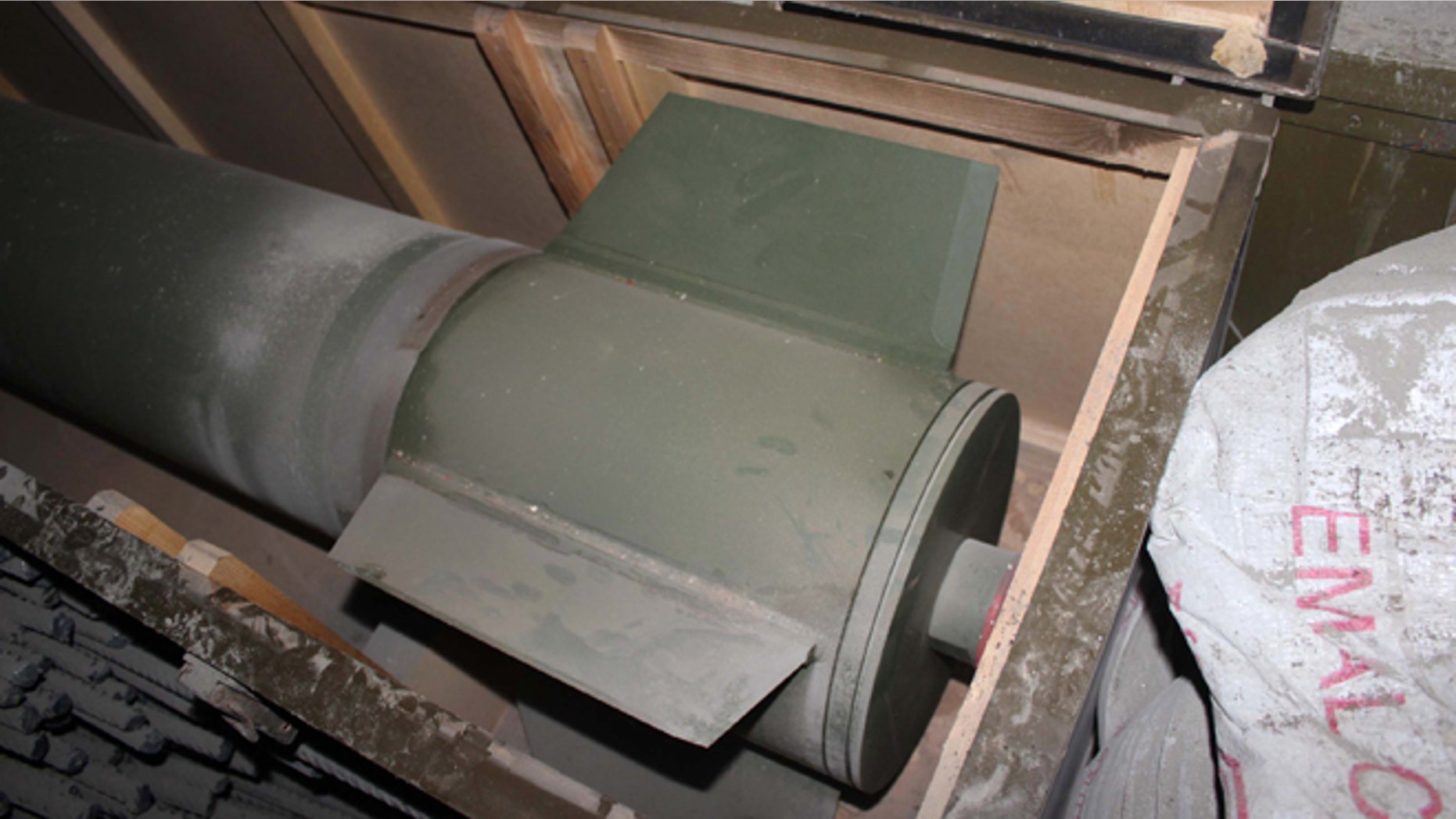 March 5, 2014: This photo released by the Israel Defense Forces shows a missile on an intercepted ship in the Red Sea.
