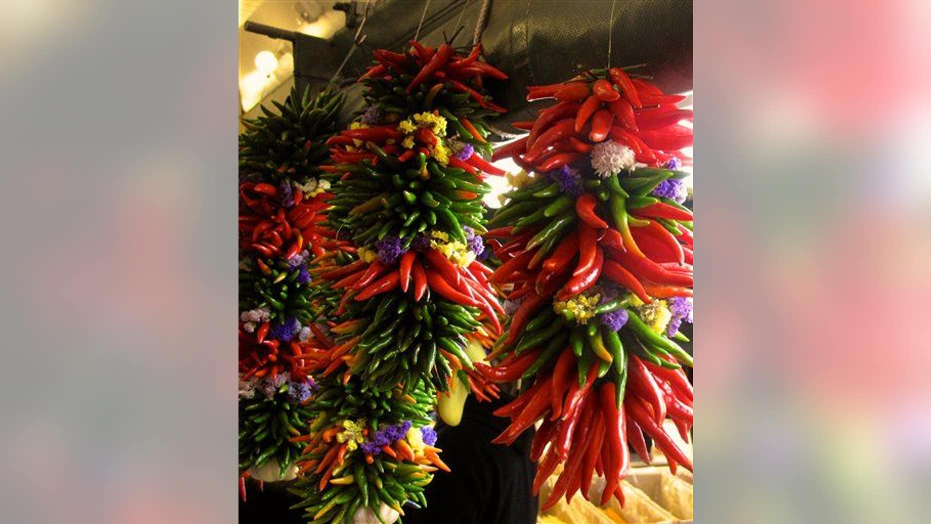This Feb. 11, 2013 photo shows chili peppers.