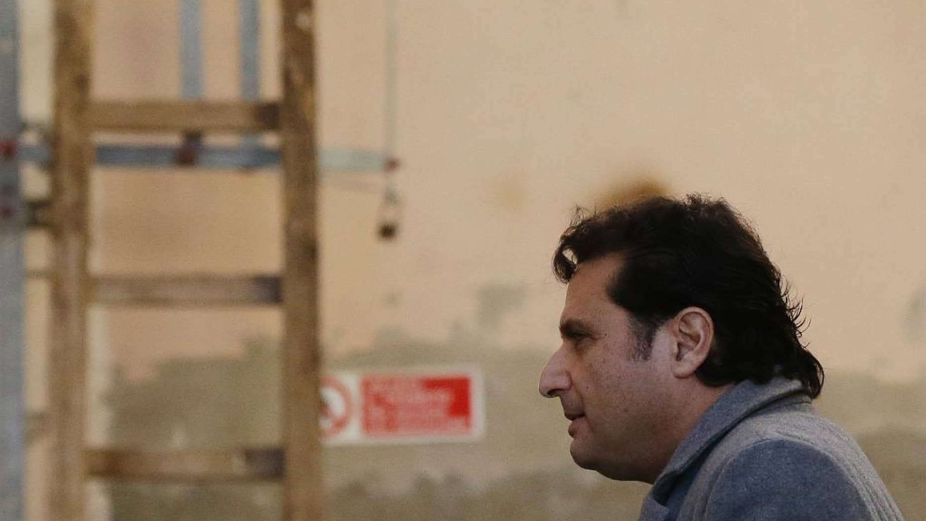 Feb. 11, 2015: Francesco Schettino arrives to attend his trial at the Grosseto court, Italy. (AP)