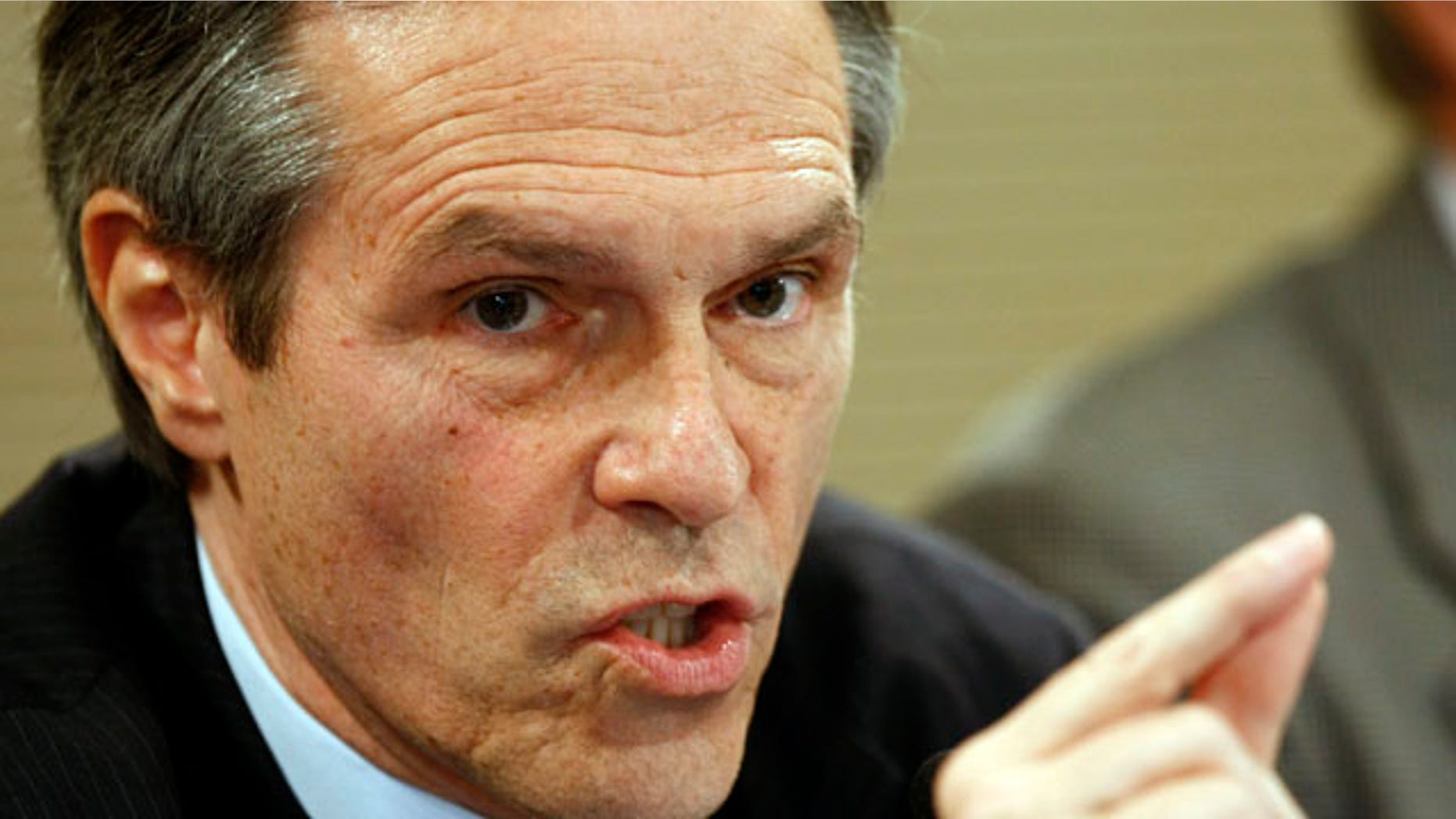 Oct. 18, 2010: Germany's special representative for Afghanistan and Pakistan Michael Steiner gestures during a press conference at Rome's Foreign Ministry where U.S.and U.N. envoys are meeting with NATO officials for daylong talks, amid a renewed push to end the nine-year-old Afghan war.