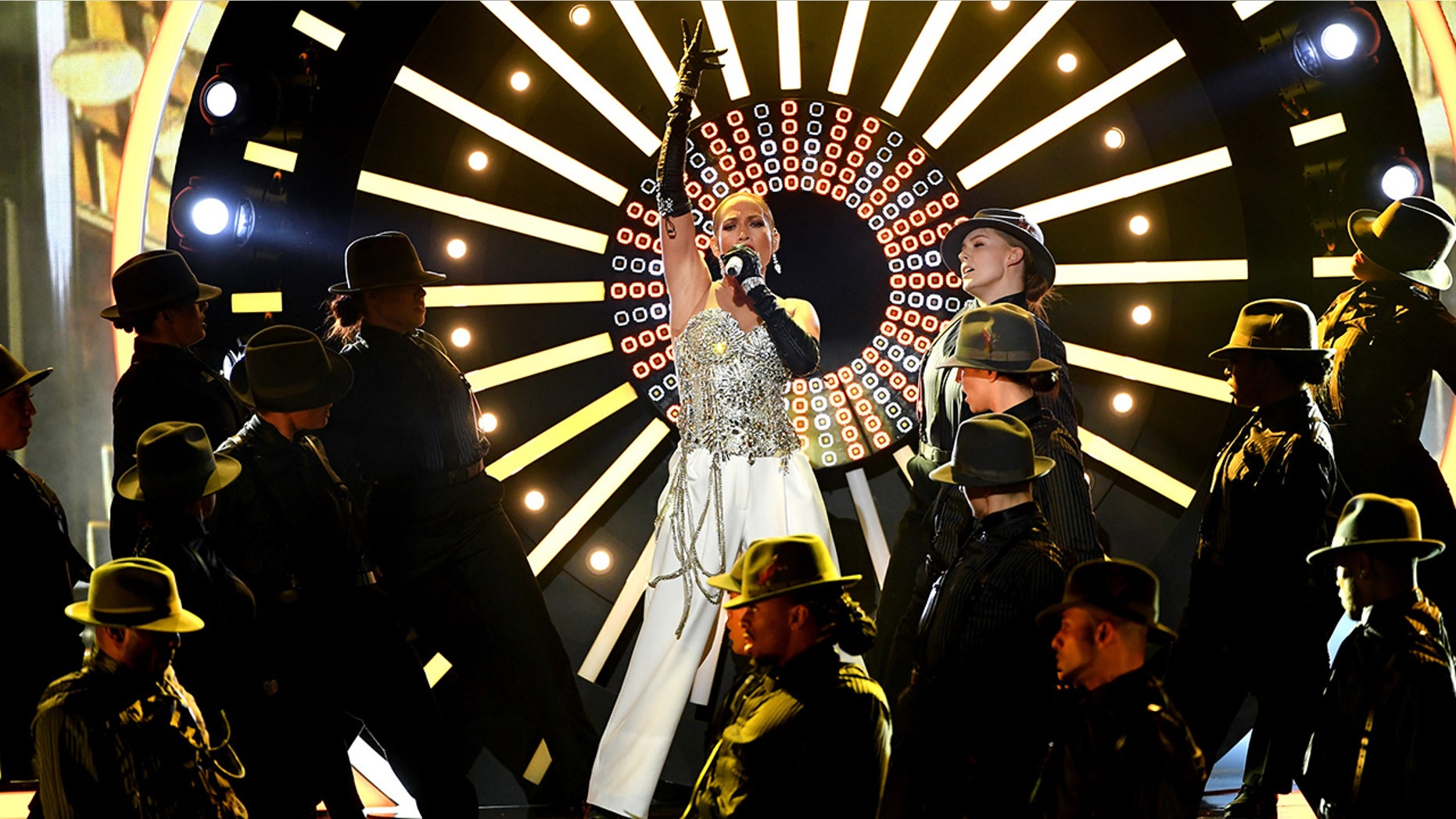 Jennifer Lopez at the Billboard Music Awards. The singer took a fall over the weekend during her Las Vegas "All I Have" residency.