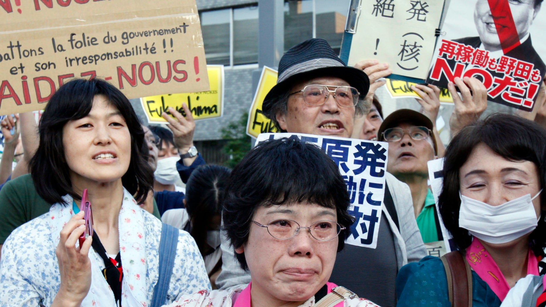 June 29, 2012: Protesters stage an anti-nuclear protest rally near Prime Minister Yoshihiko Noda's office in Tokyo.