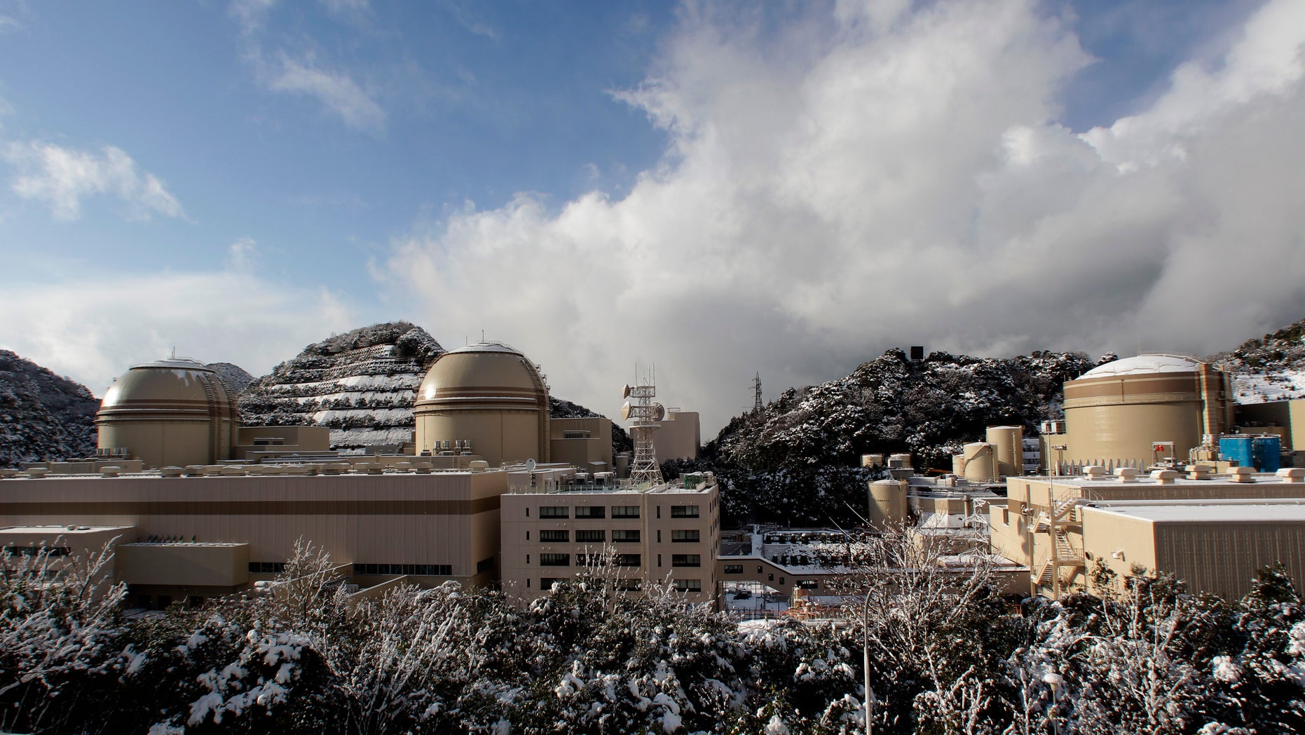 Jan. 26, 2012: In this file photo, the Ohi nuclear power plant reactors, No. 2, right, No. 3, center, and No. 4, are seen in Ohi, Fukui prefecture, north of Tokyo.