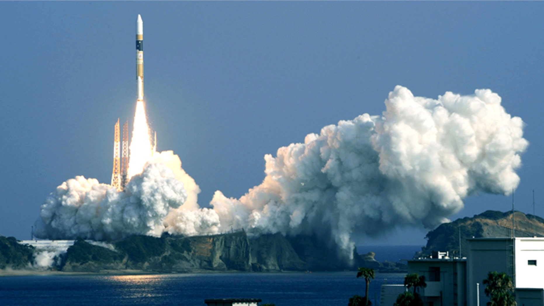 Dec. 12, 2011: An H-2A rocket carrying a radar satellite lifts off from the Tanegashima Space Center in Tanegashima, Kagoshima Prefecture, southwestern Japan. Japan has successfully launched the intelligence-gathering satellite, its second this year.