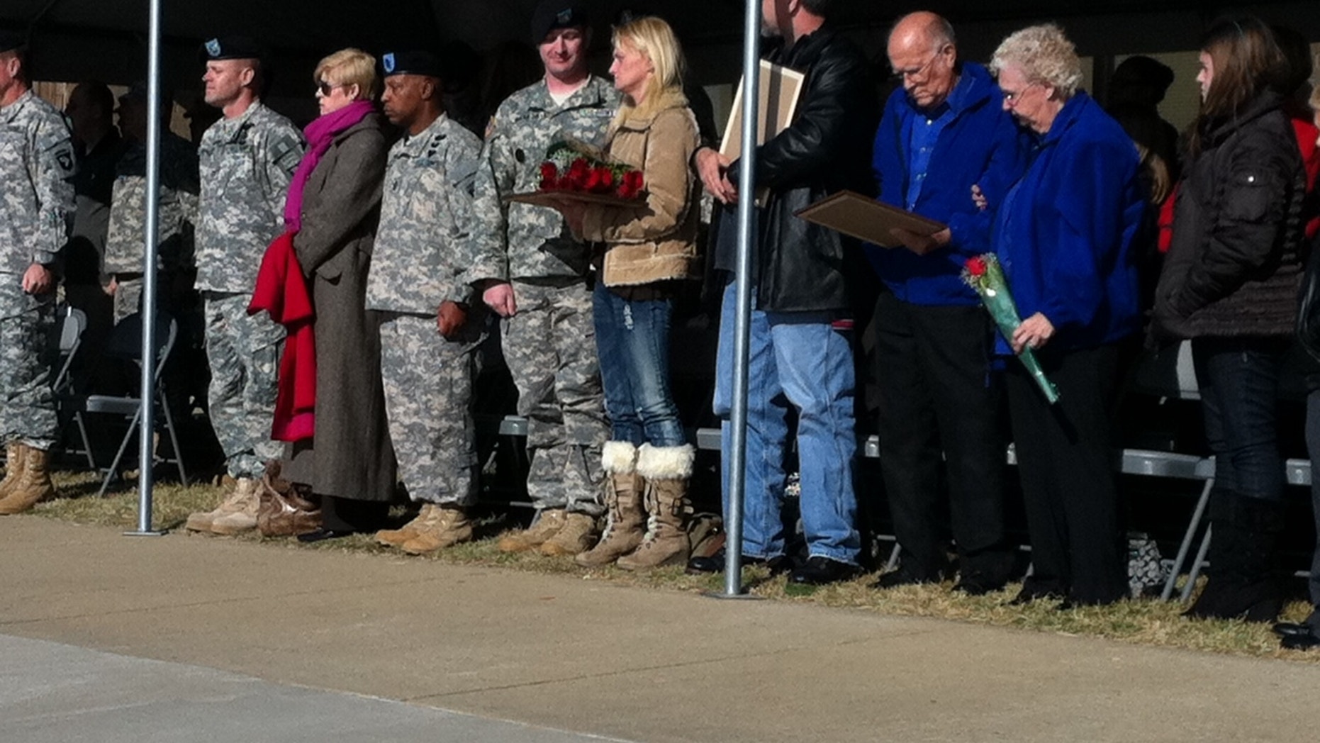 Nov. 10, 2011: Family of Sergeant First Class Barry Jarvis, killed in combat, recieves Silver Star at Fort Campbell, Ky.