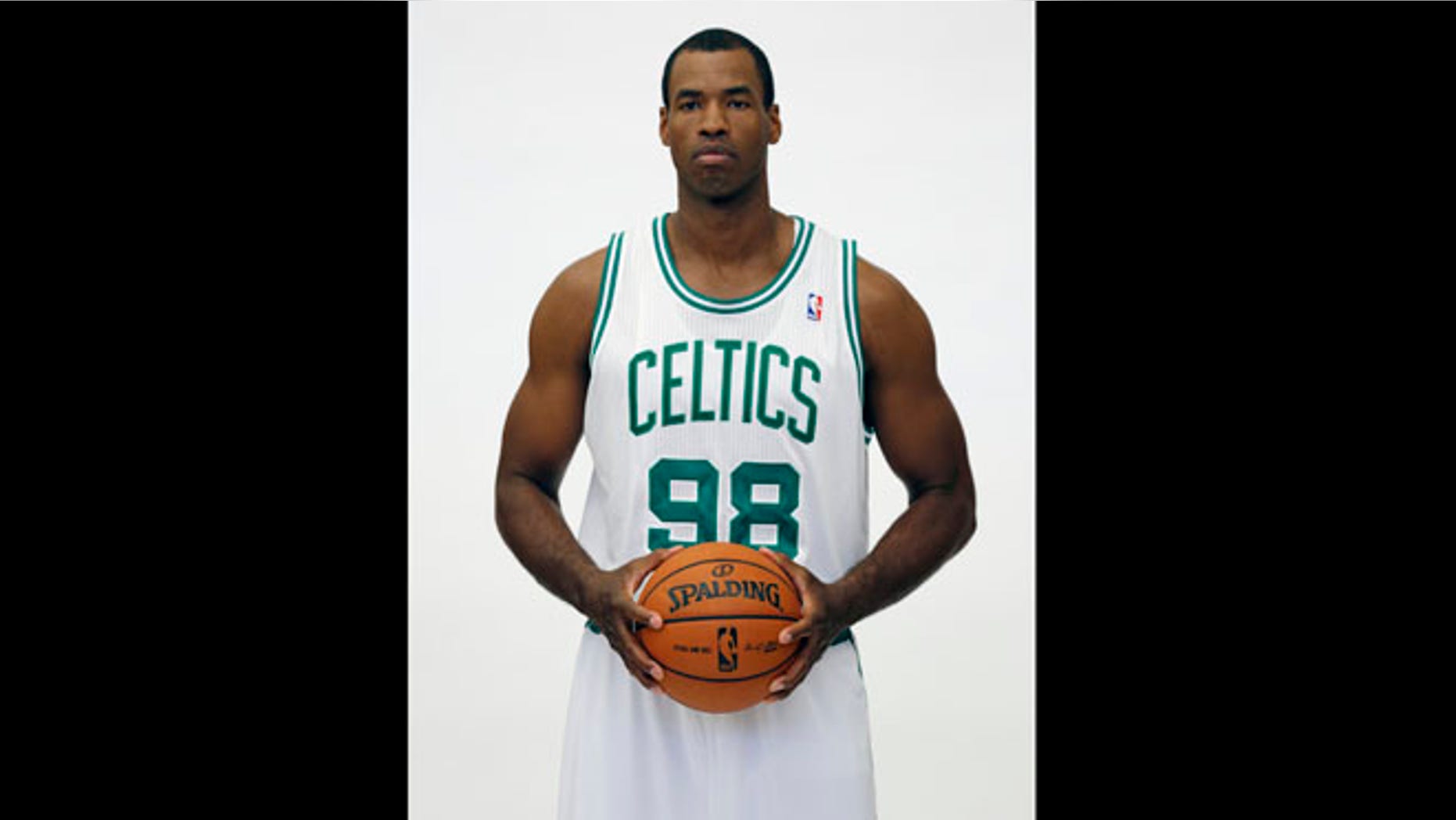 In a Sept. 28, 2012 file photo, former Boston Celtics player Jason Collins poses during Celtics NBA basketball media day. NBA veteran center Collins has become the first male professional athlete in the major four American sports leagues to come out as gay. Collins wrote a first-person account posted April 29, 2013 on Sports Illustrated's website. He finished this past season with the Washington Wizards and is now a free agent.