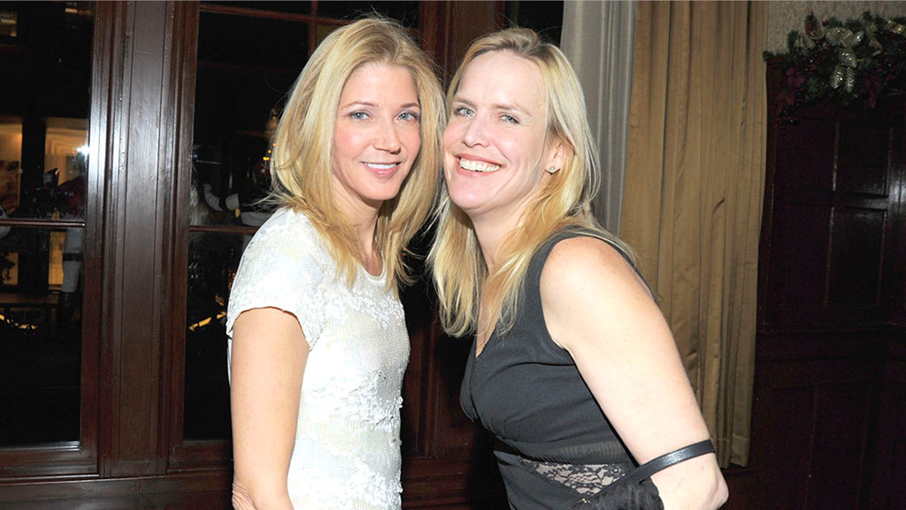 Candace Bushnell, left, and Jeanine Pepler, right, attend an event at the 21 Club on December 16, 2010 in New York City.