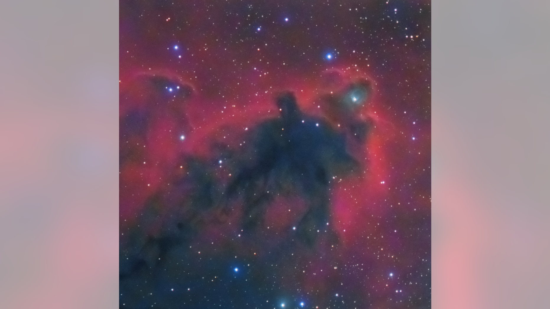 The Boogie Man Nebula looms in deep space.