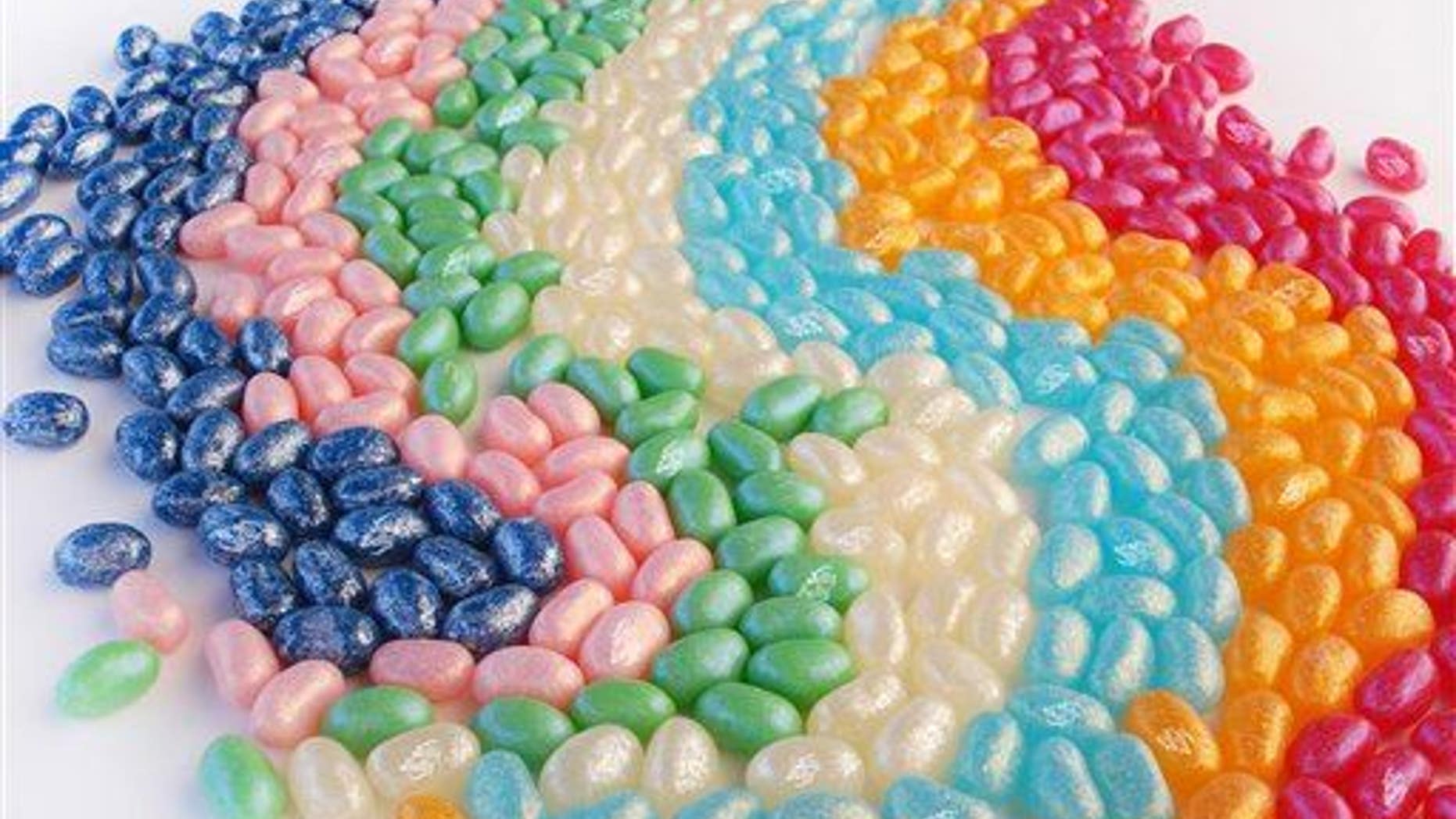 Jelly Belly jellybeans are shown.