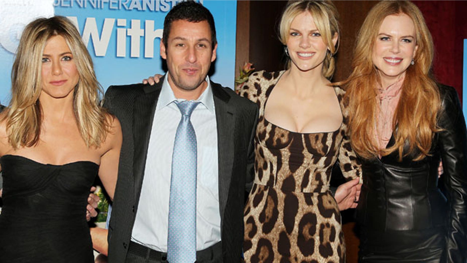 Feb. 8: Jen Aniston, Adam Sandler, Brooklyn Decker and Nicole Kidman at the premiere of 'Just Go With It' (AP).