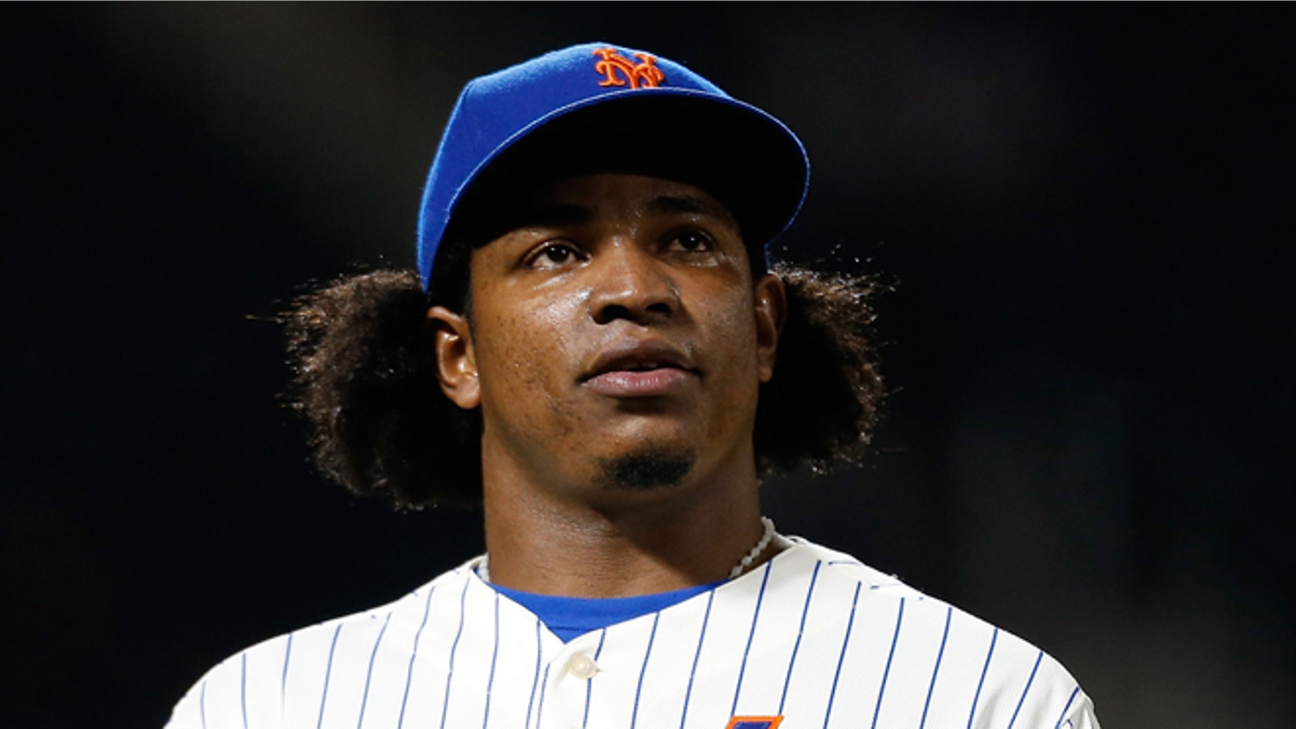 Jenrry Mejía of the New York Mets walks off the mound after being pulled in the ninth inning against the Colorado Rockies at Citi Field on September 9, 2014 in the Flushing neighborhood of the Queens borough of New York City. (Photo by Mike Stobe/Getty Images)