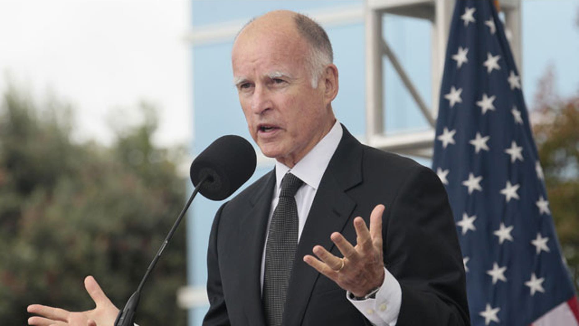 October 10, 2011: Gov. Jerry Brown speaks at SunEdison in Belmont, Calif.