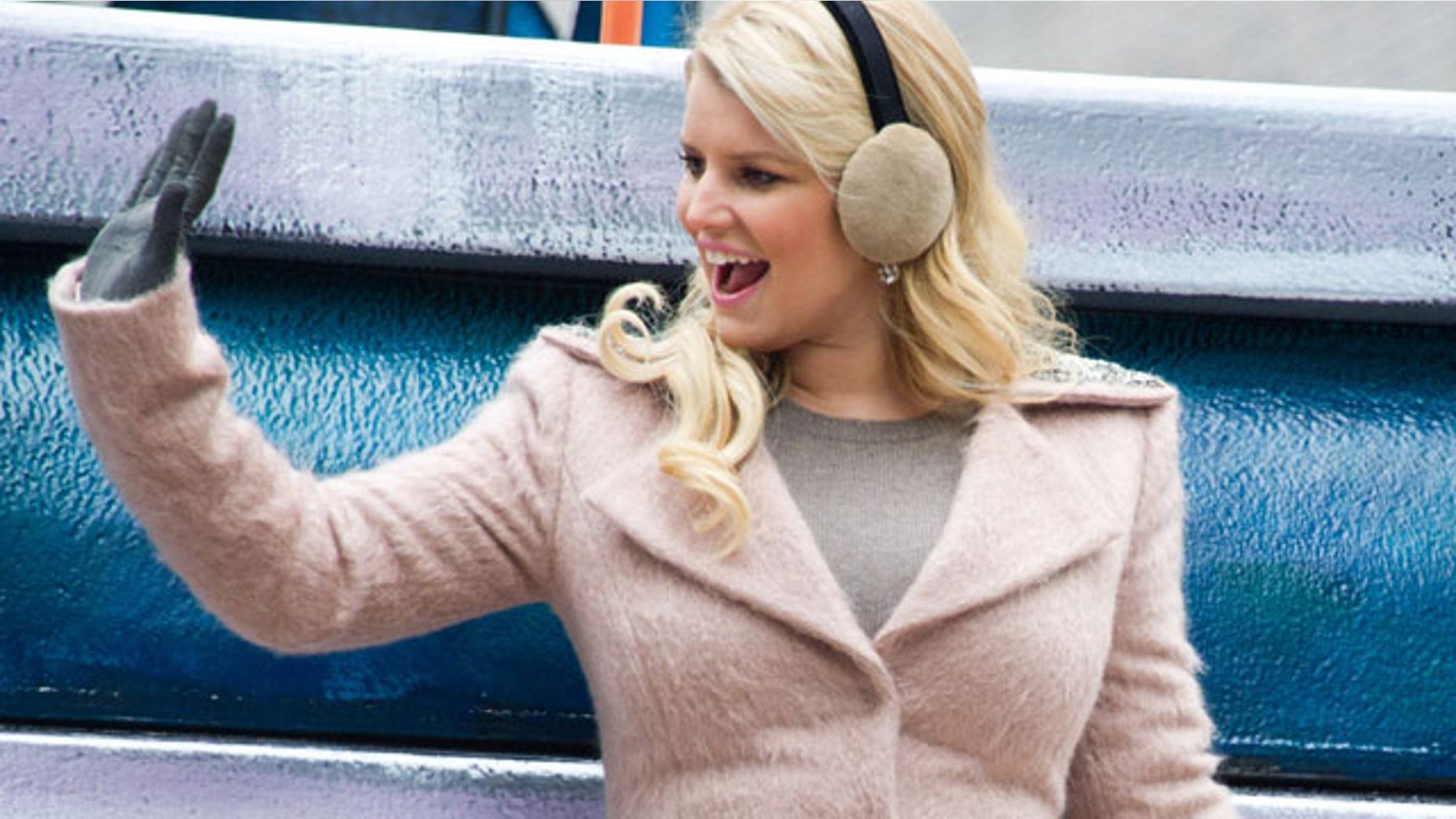 Nov. 25:Jessica Simpson rides a float down 7th Avenue in the Macy's Thanksgiving Day Parade in New York.