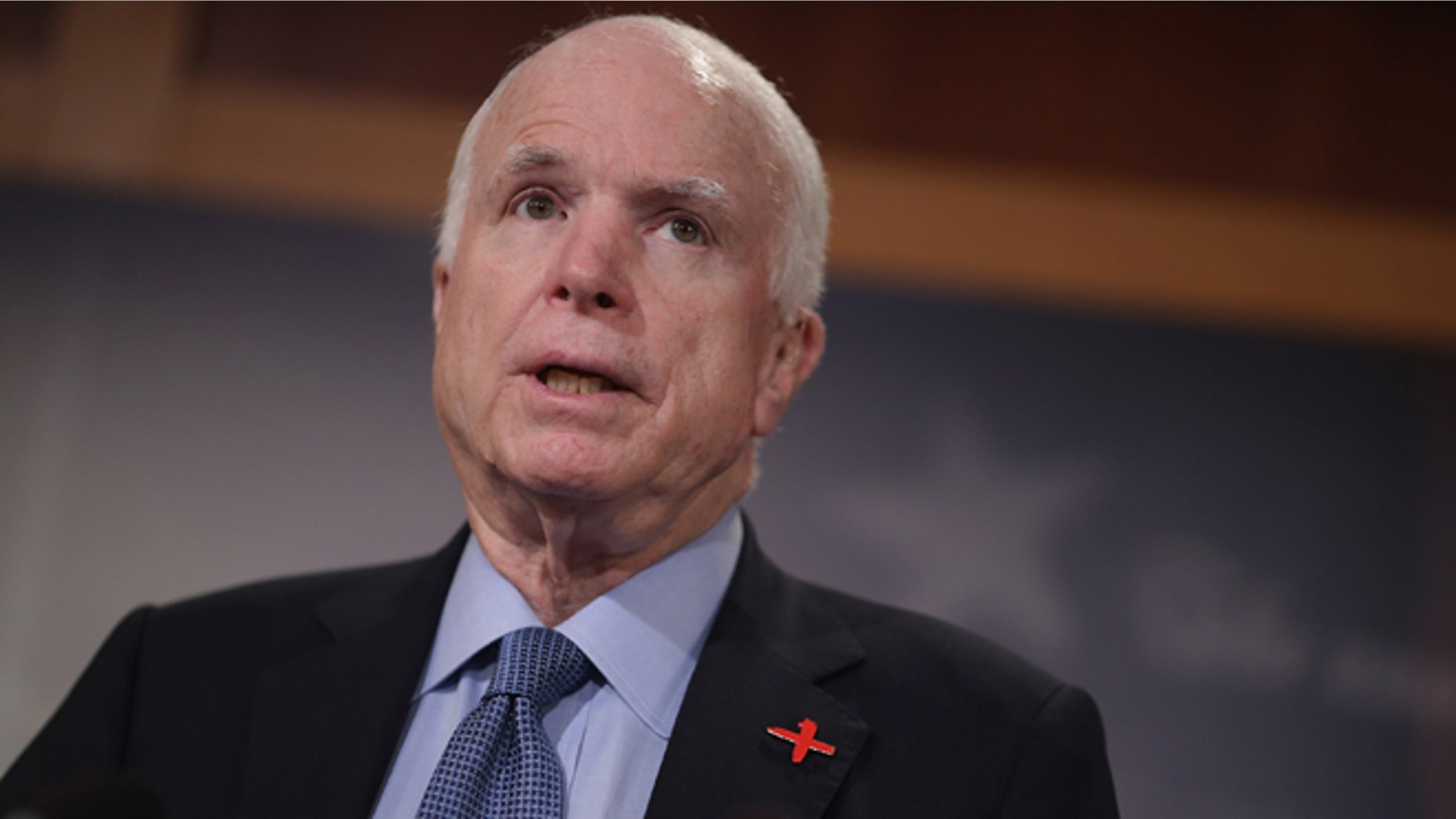 WASHINGTON, DC - FEBRUARY 24: Senate Armed Services Committee Chairman John McCain (R-AZ) speaks at a news conference at the U.S. Capitol February 24, 2016 in Washington, DC. (Photo by Chip Somodevilla/Getty Images)