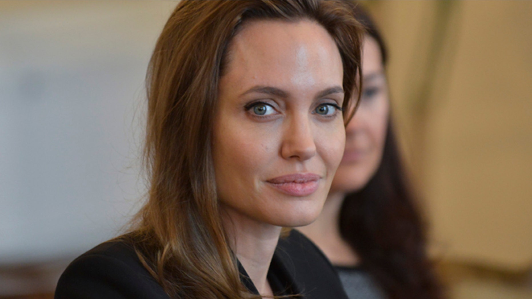 March 28: Angelina Jolie sits for a meeting with members of the Bosnian Presidency and British Foreign Secretary William Hague in Sarajevo.