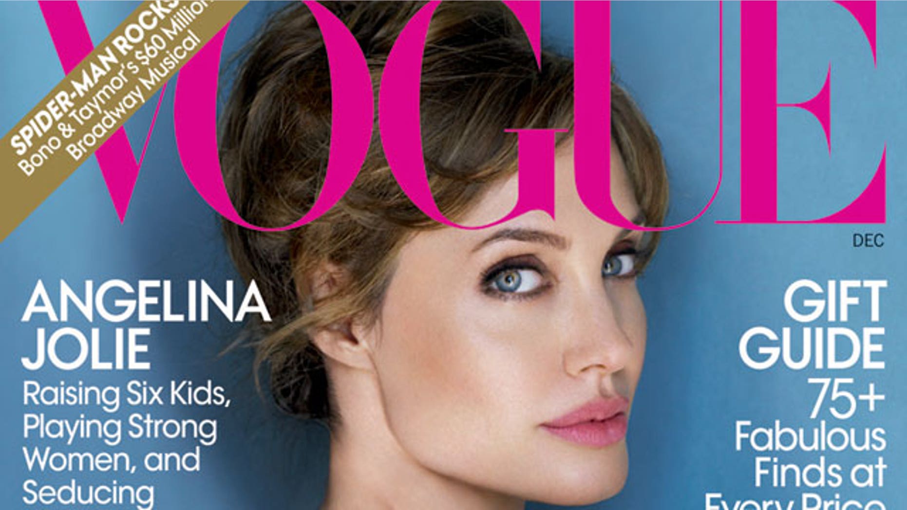 Angelina Jolie on the Decemeber 2010 cover of Vogue.