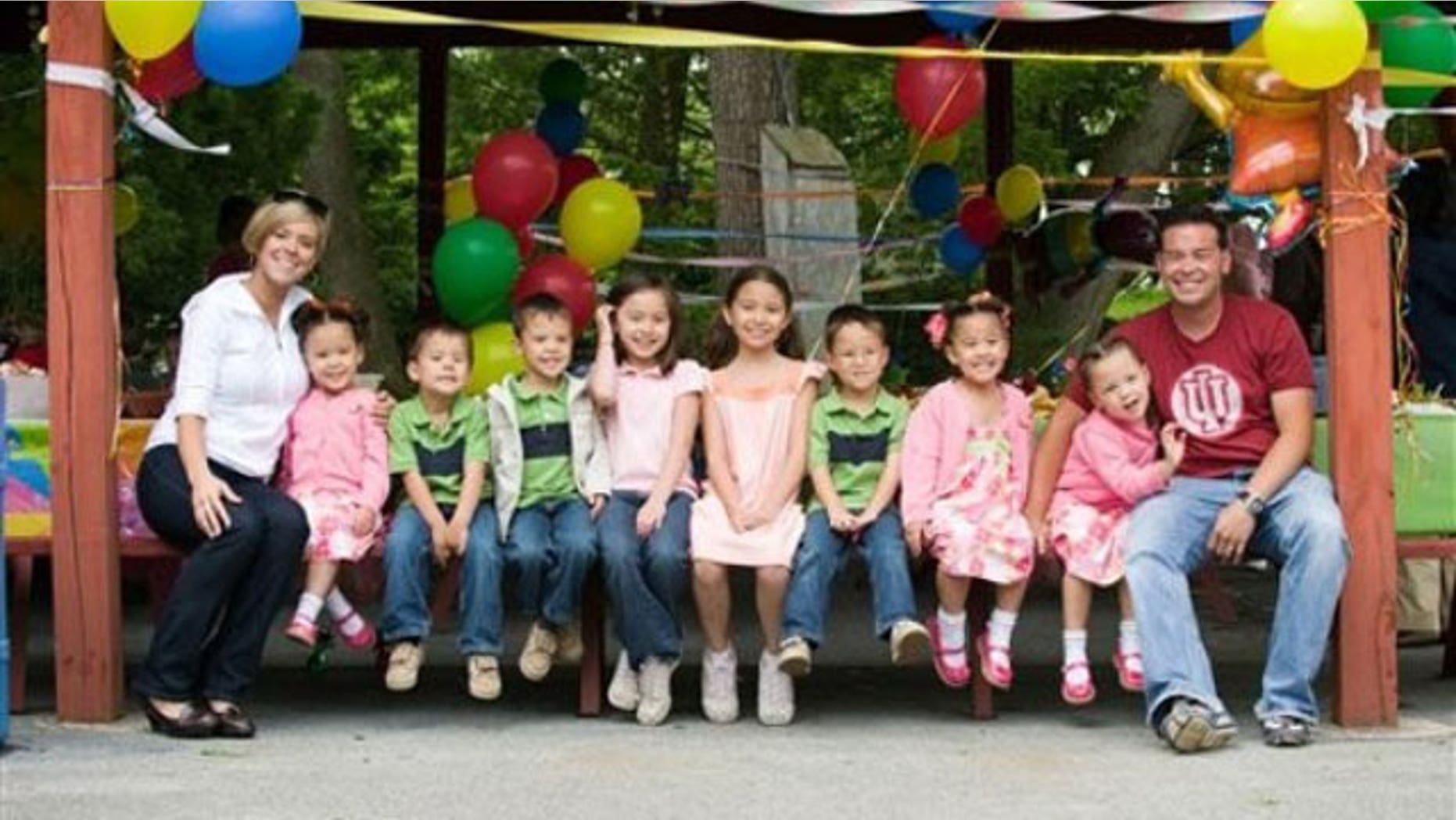The Gosselin family before Jon and Kate's split.
