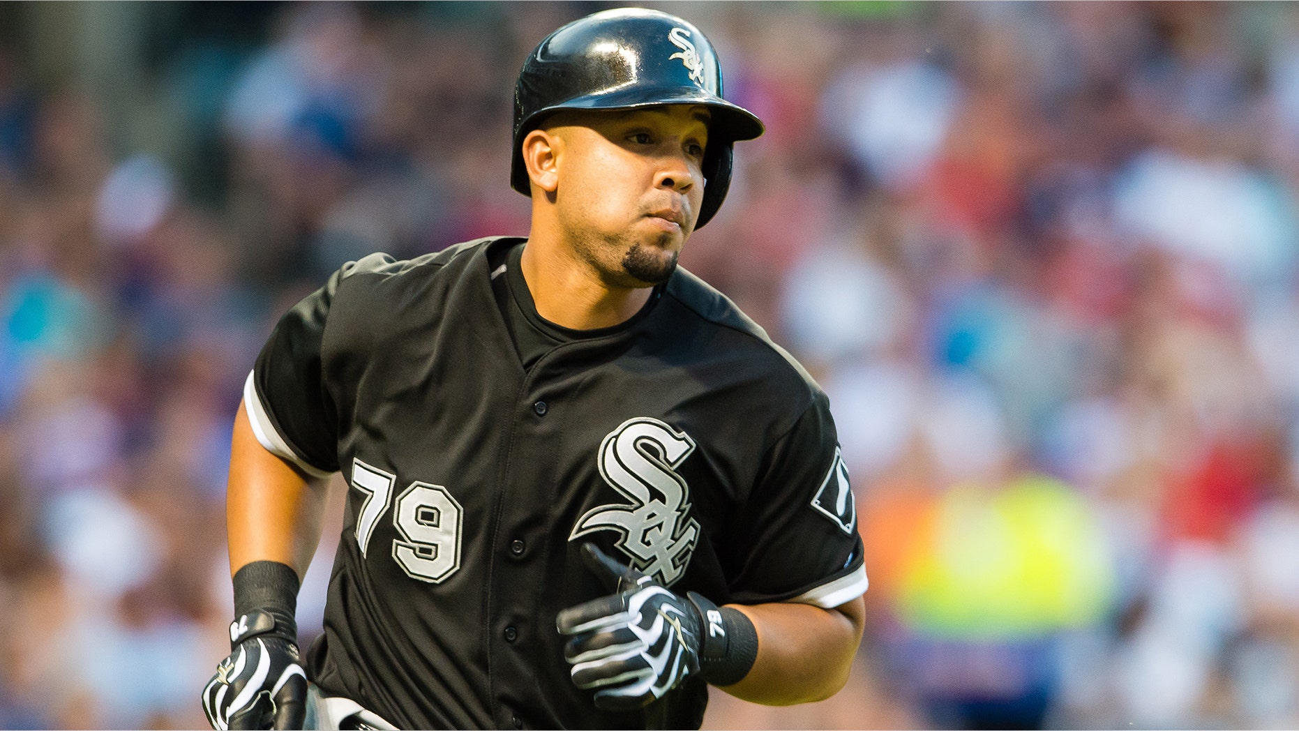 Jose Abreu after hitting a home run in 2014. He is the first Baseman for the Chicago White Sox.