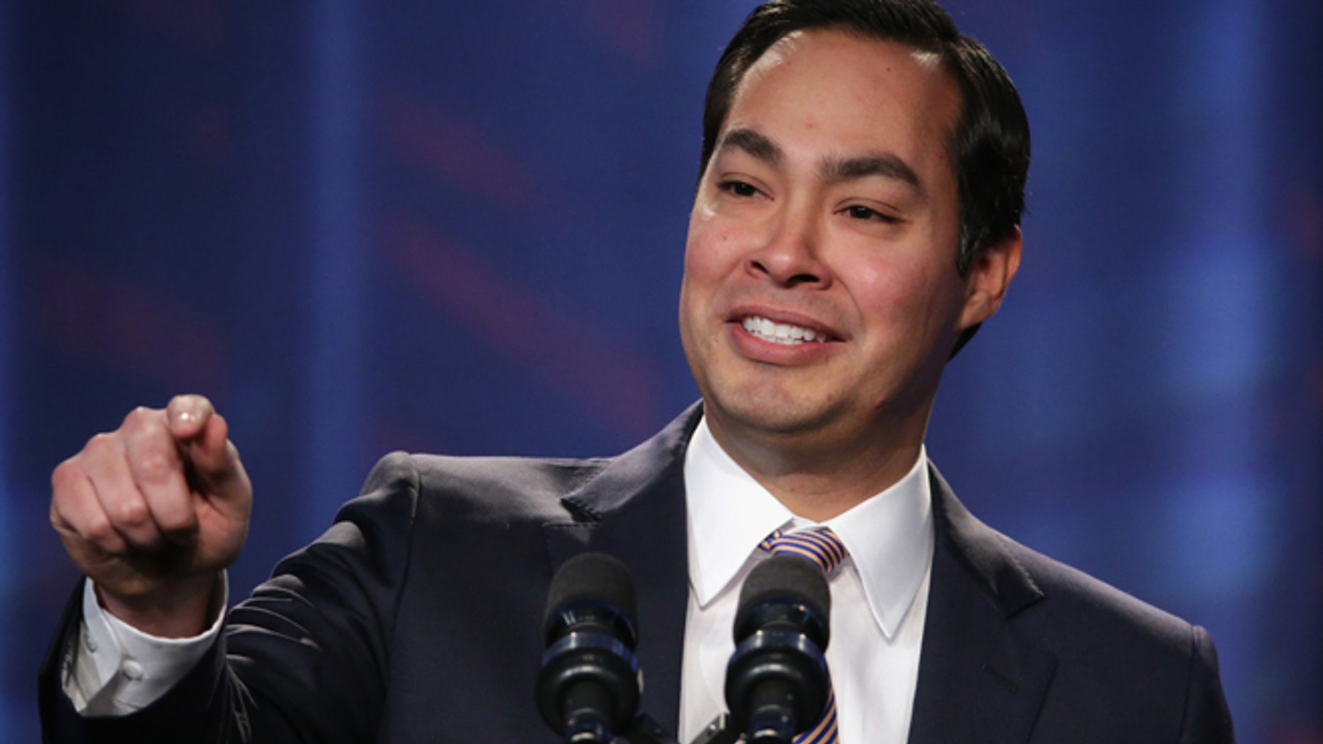 WASHINGTON, DC - JANUARY 23: Mayor of San Antonio, Texas, Julian Castro speaks during the opening plenary session of Families USA's Health Action 2014 conference January 23, 2014 in Washington, DC. The conference brought together health care advocates to focus on "topics from Medicaid expansion and efforts to promote high-quality care to strategies for improving health care access for minorities." (Photo by Alex Wong/Getty Images)