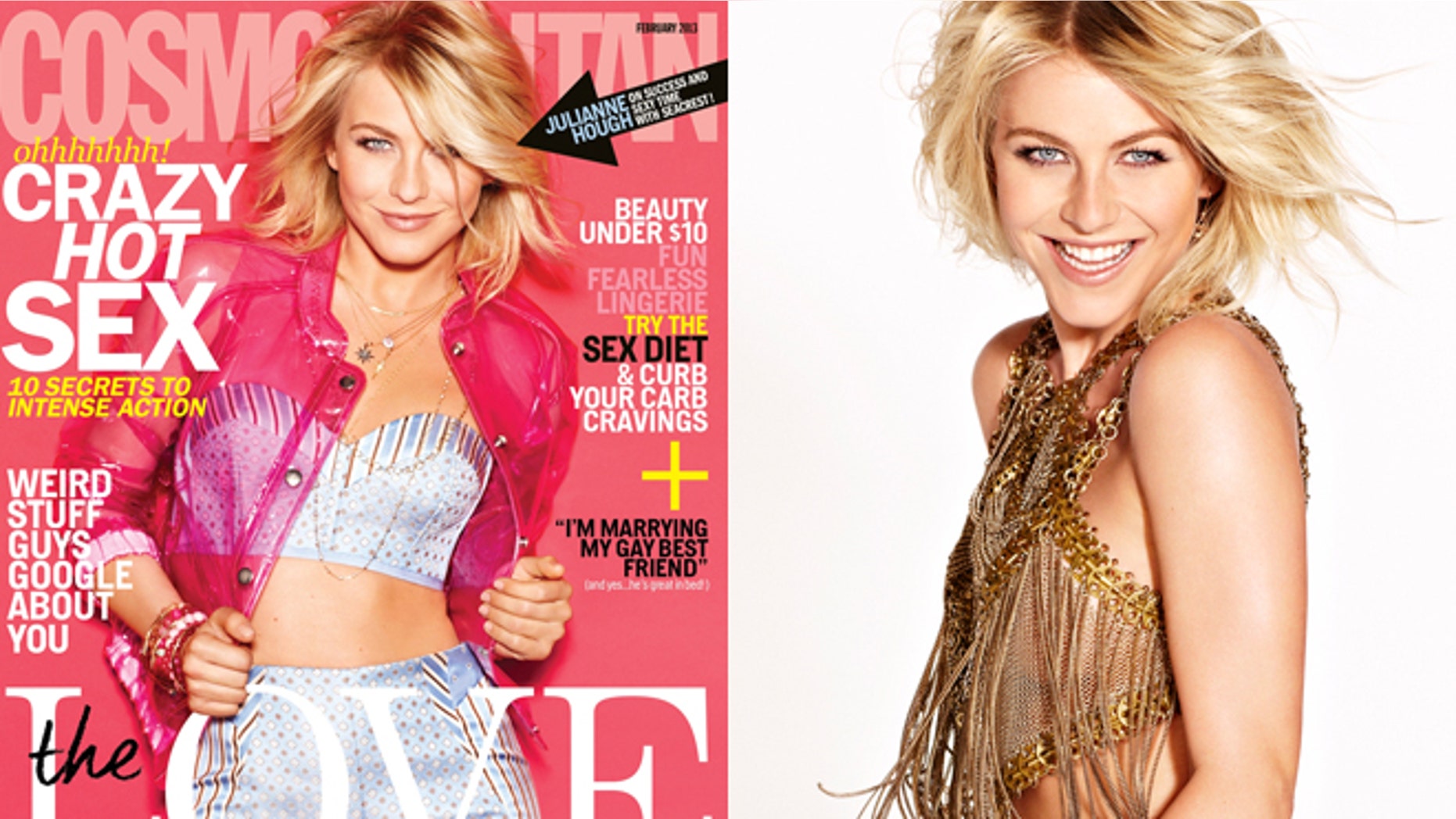 Julianne Hough on the cover of the Feb. 2013 issue of Cosmopolitan.