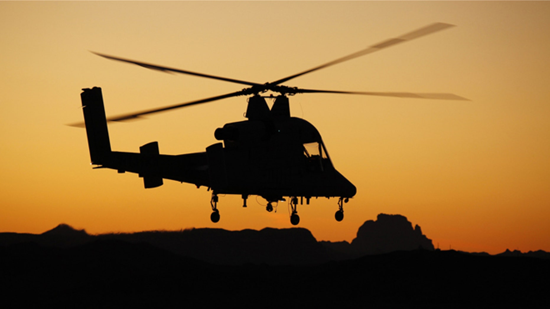 An unmanned K-MAX helicopter that is being used to deliver cargo and resupply troops in combat zones.