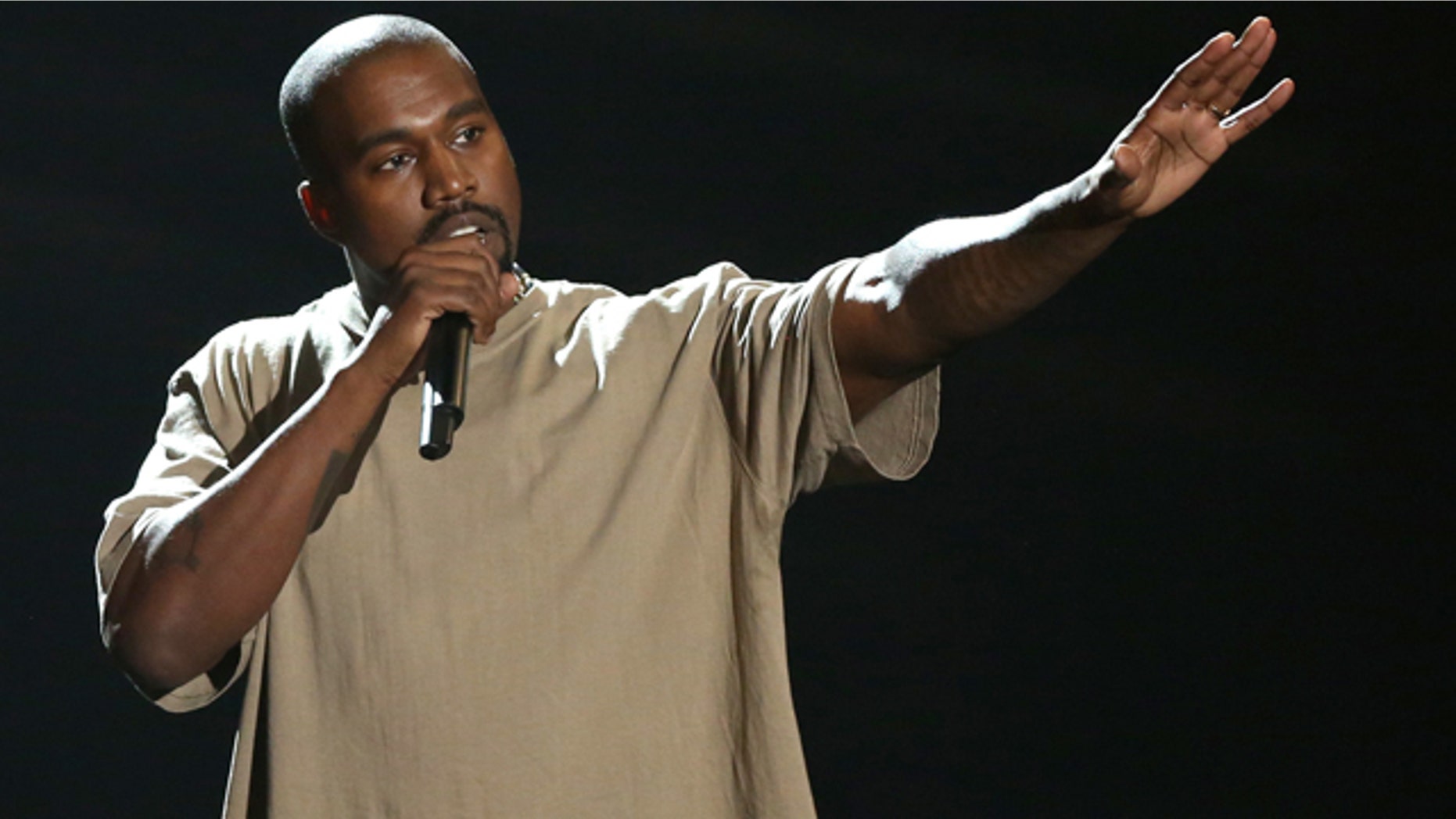 FILE - In this Aug. 30, 2015, file photo, Kanye West accepts the video vanguard award at the MTV Video Music Awards at the Microsoft Theater in Los Angeles. (Photo by Matt Sayles/Invision/AP, File)