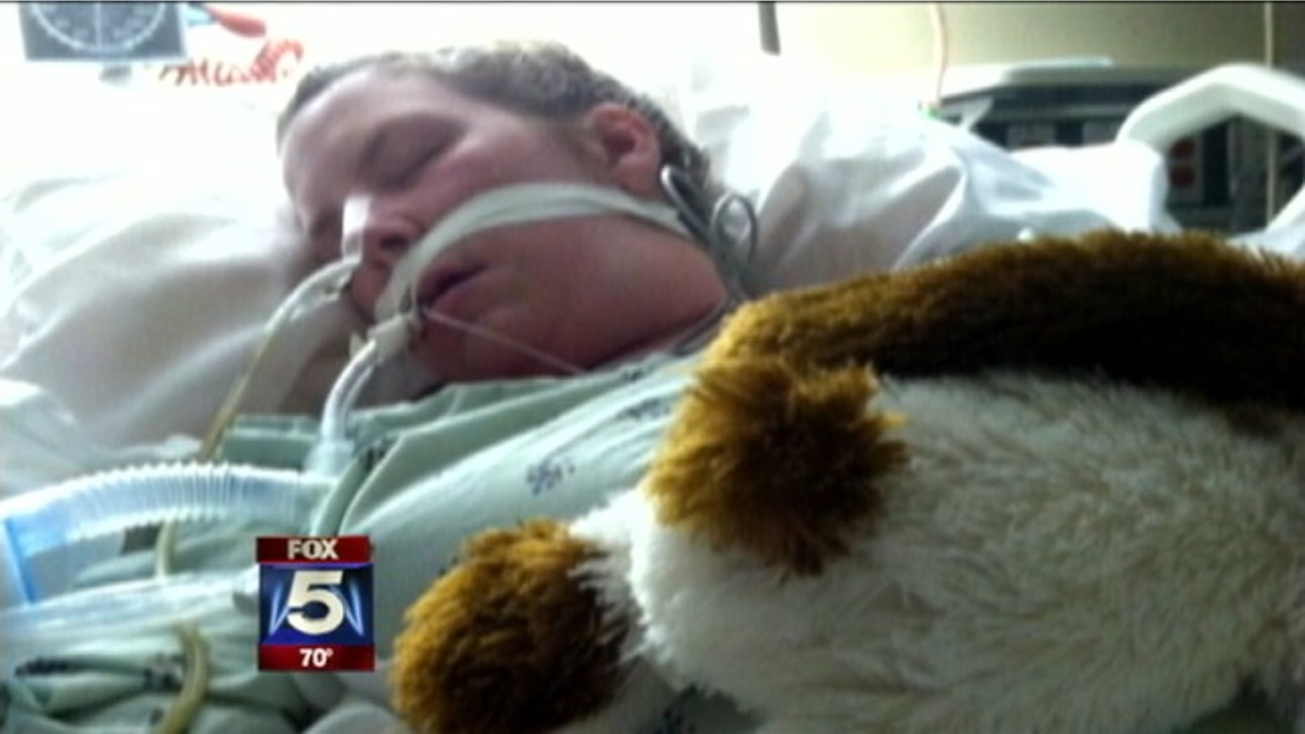 Karen Thieken in the hospital
