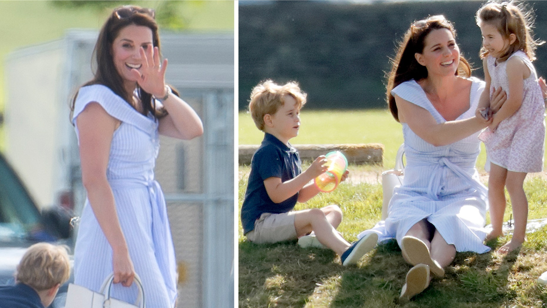 On Sunday afternoon, Kate Middleton wore a $69.90 blue summer dress from Zara on an outing with her family.