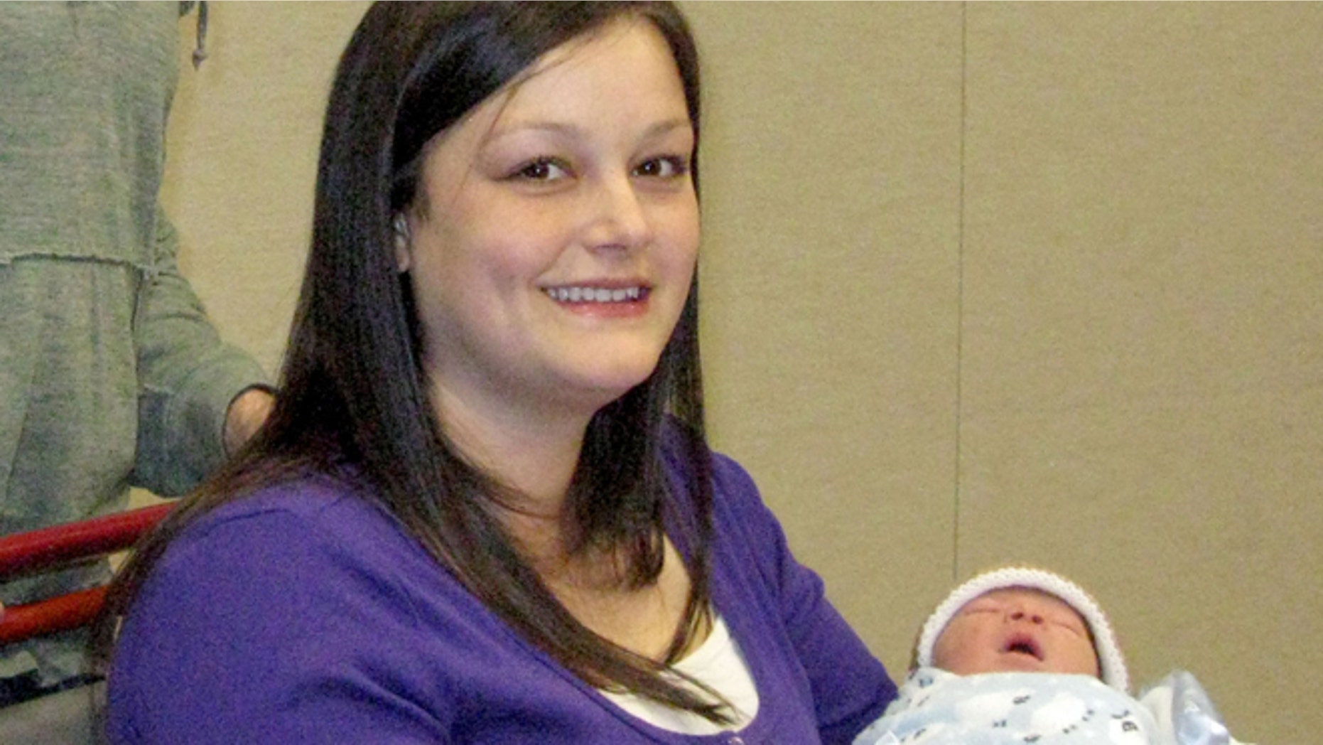 Katie Thacker with her son, Blake, who has been nicknamed Otis