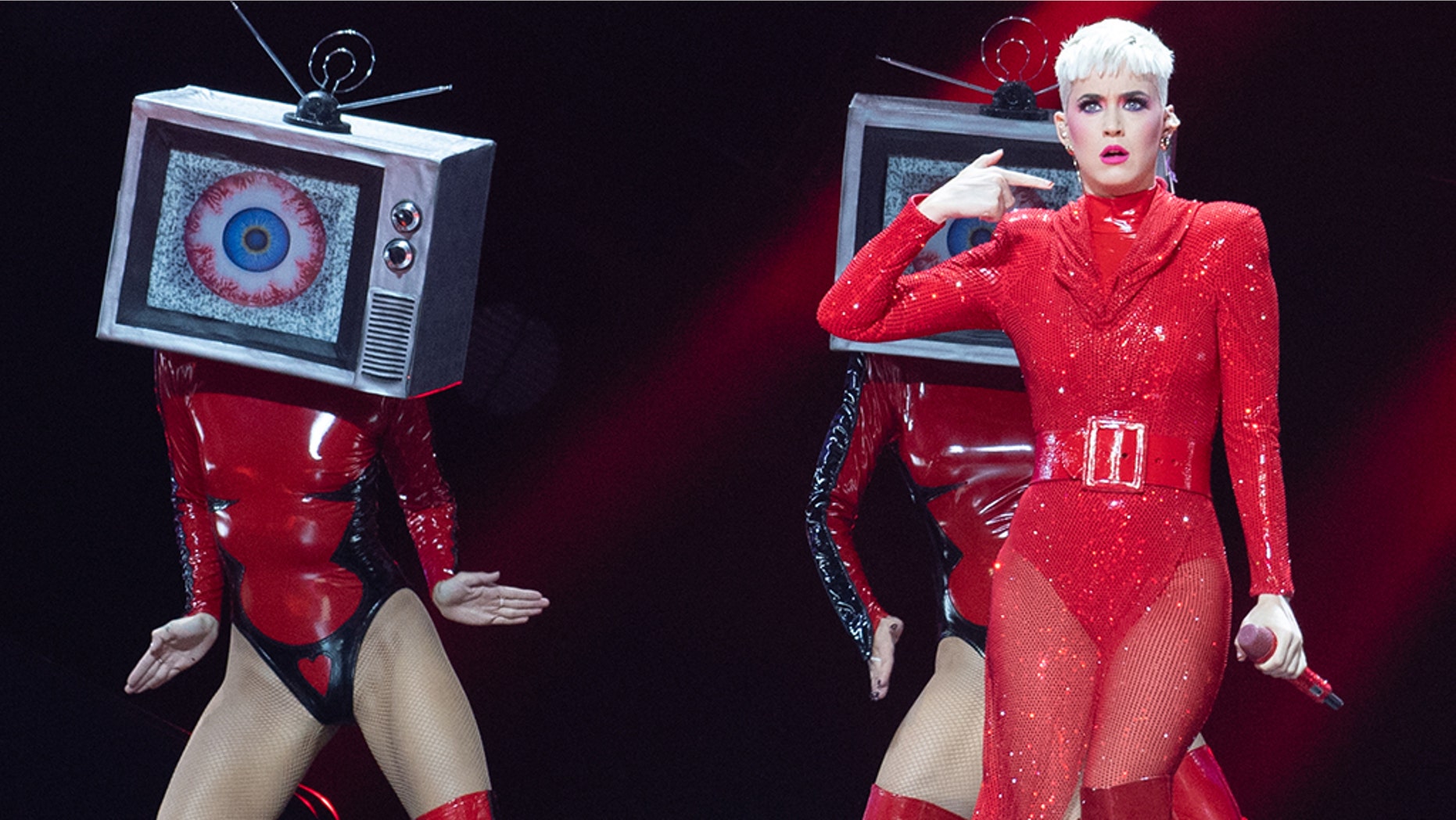 GLASGOW, SCOTLAND - JUNE 24: Katy Perry performs on stage at The SSE Hydro on June 24, 2018 in Glasgow, Scotland.
