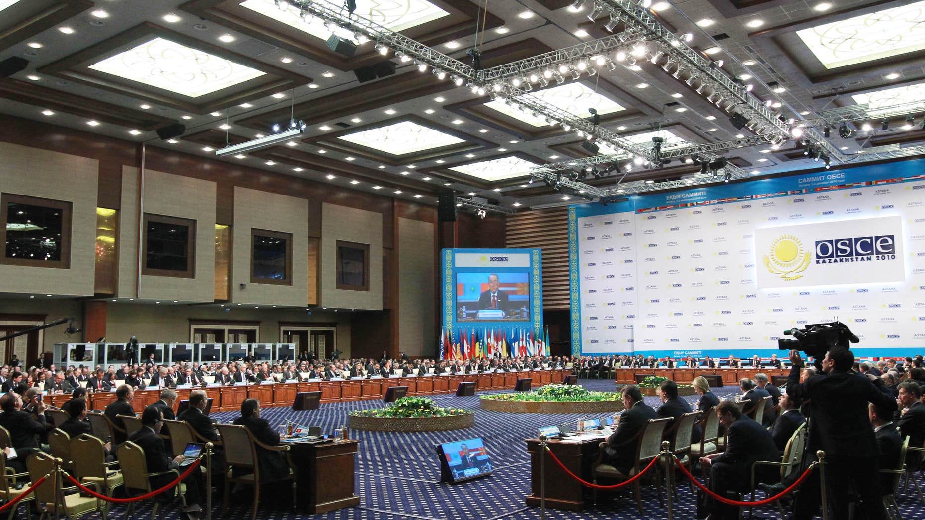 Dec. 1: General view of the OSCE (Organization for Security and Cooperation in Europe) meeting on in Astana, Kazakhstan.