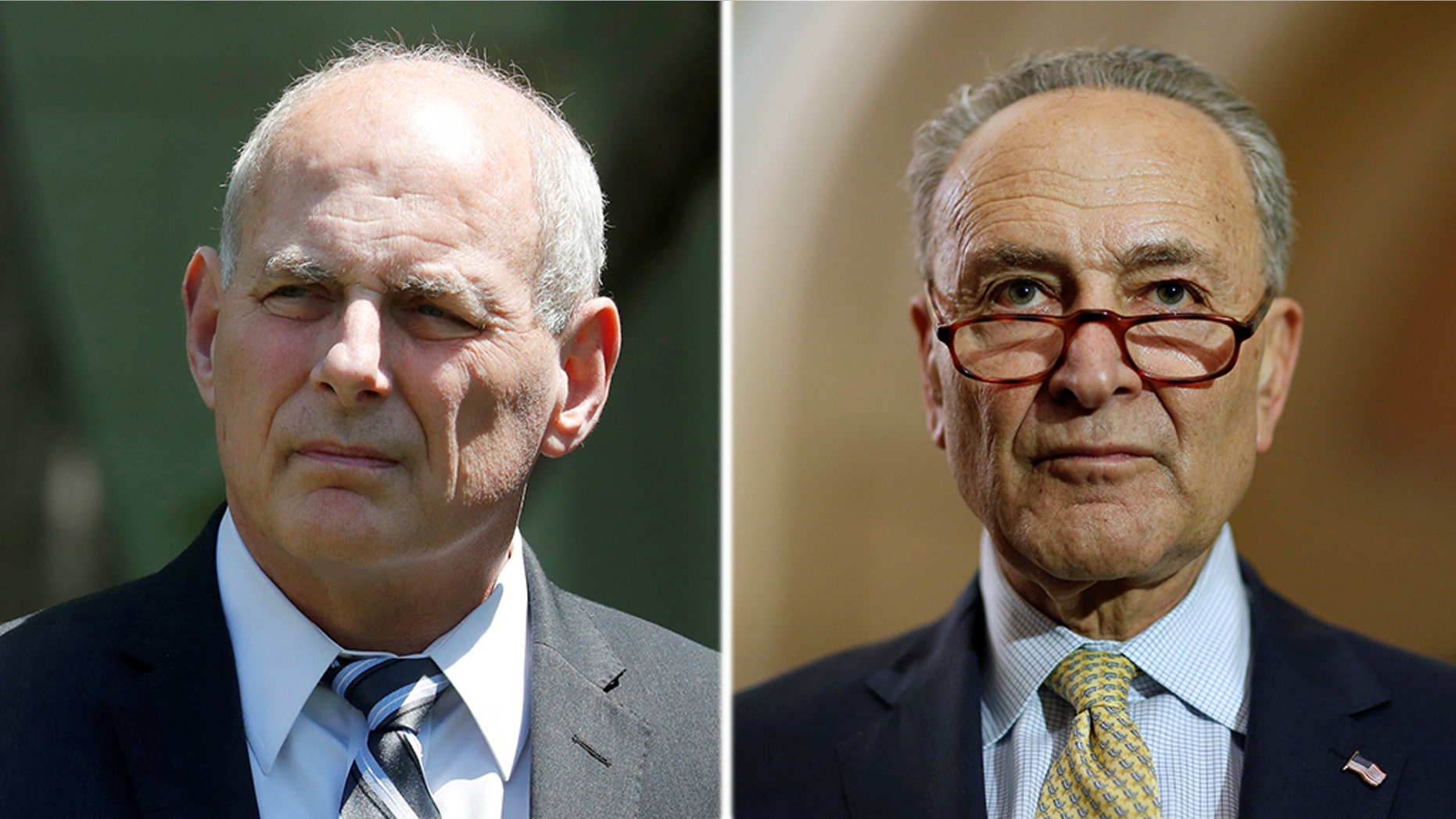 White House Chief of Staff John Kelly, Sen. Chuck Schumer.