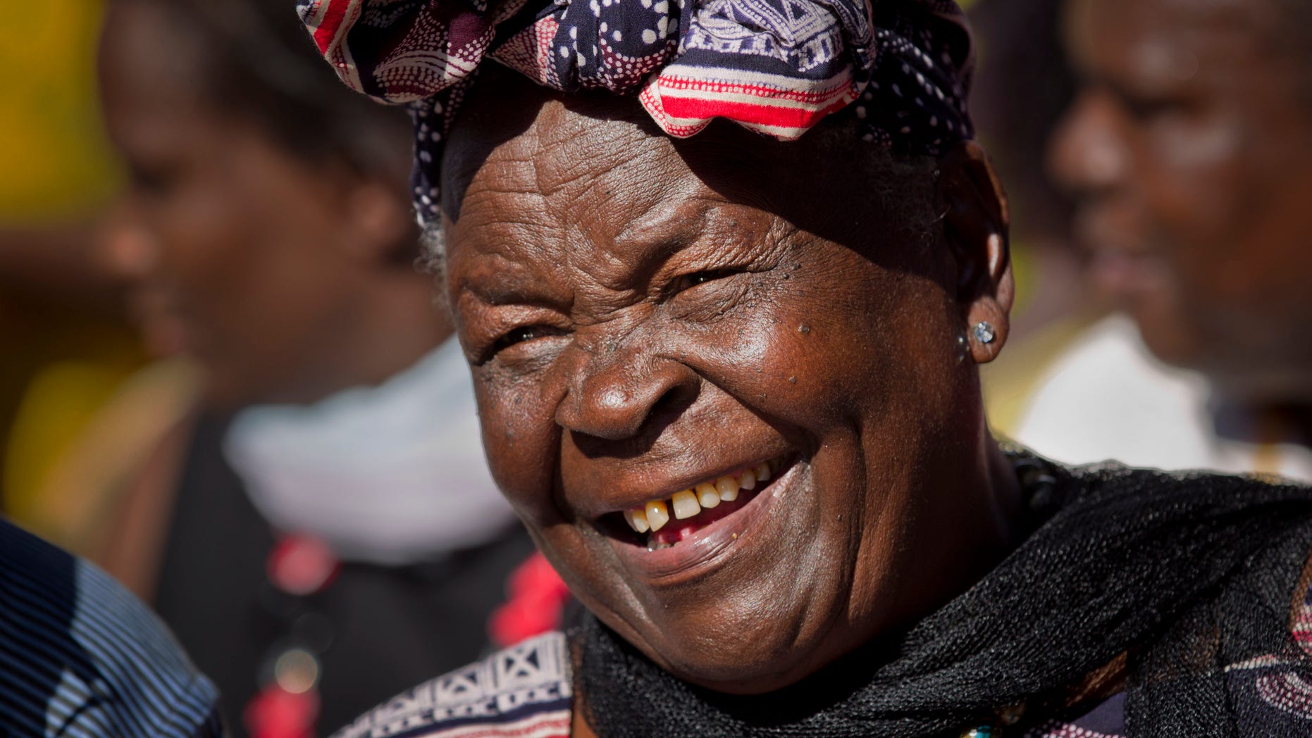 Nov. 7, 2012 - Sarah Obama, step-grandmother of President Obama, speaks to the media at her house in the village of Kogelo, Kenya.