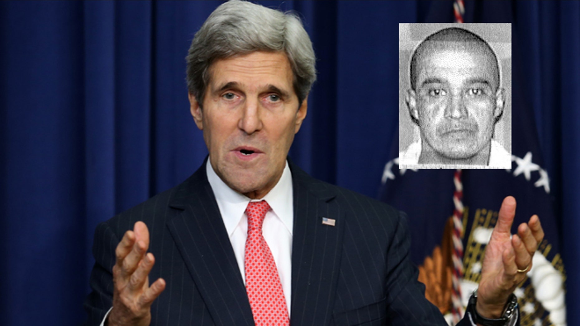 A photo composite of U.S. Secretary of State John Kerry and convicted killer Edgar Arias Tamayo. (Getty Images/Texas Department of Corrections)