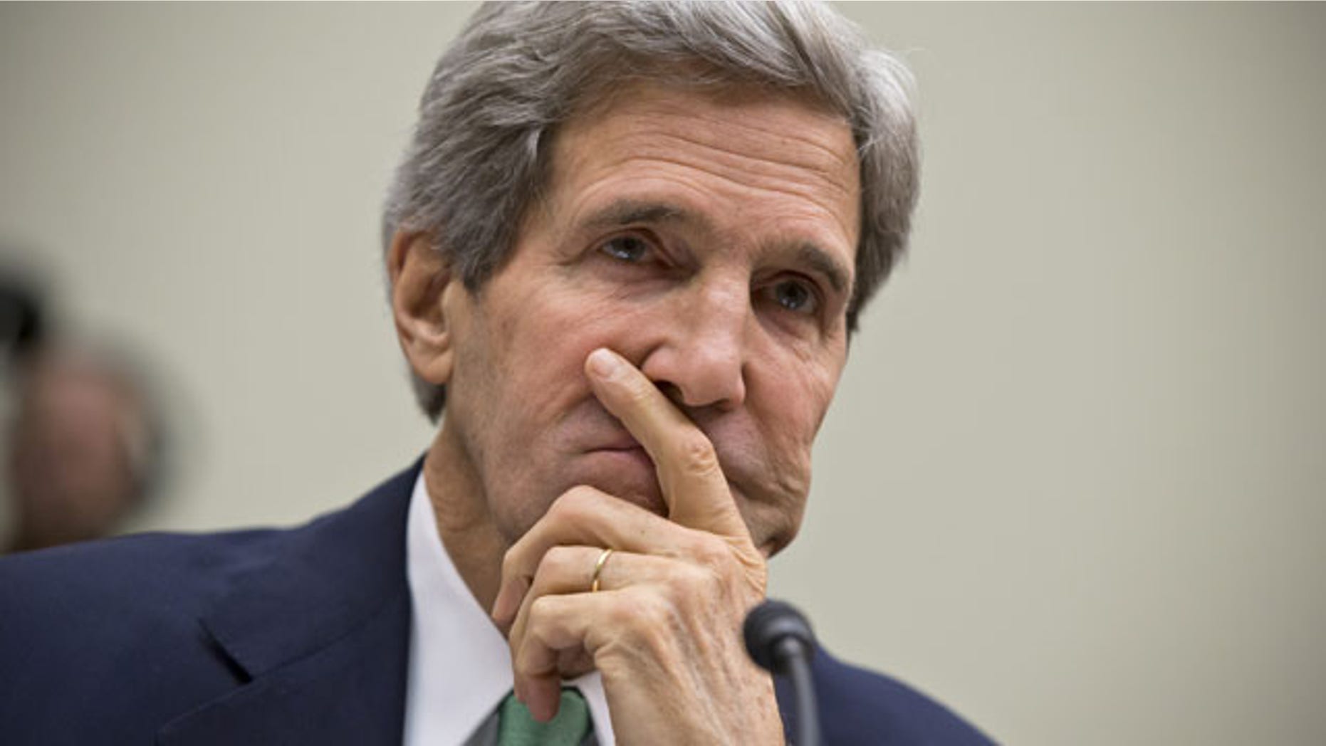 December 10, 2013: Secretary of State John Kerry testifies on Capitol Hill in Washington, before the House Foreign Affairs Committee. (AP Photo)