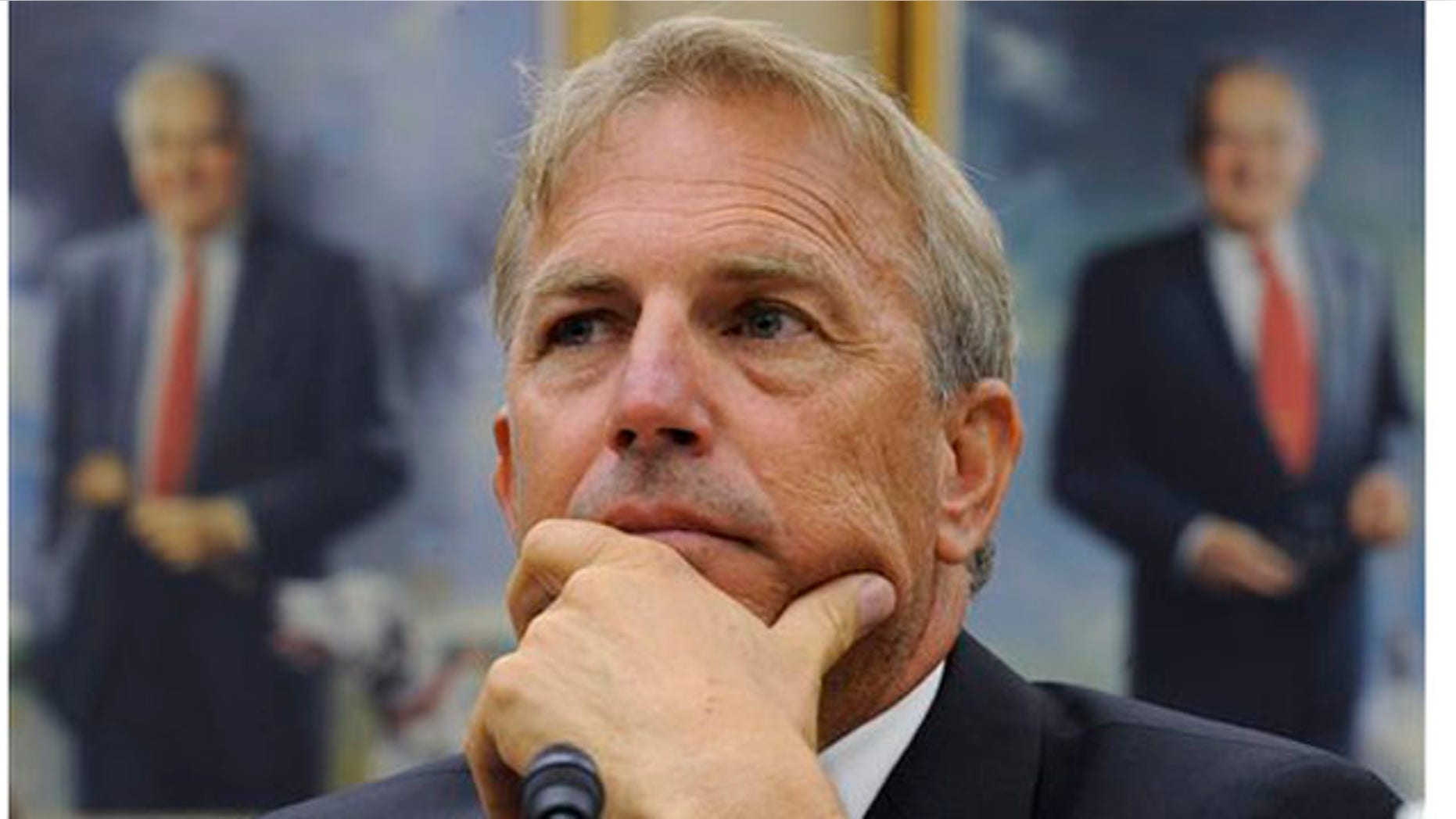 June 17, 2010: Actor and partner of Ocean Therapy Solutions Kevin Costner listens to testimony, on Capitol Hill in Washington (AP)