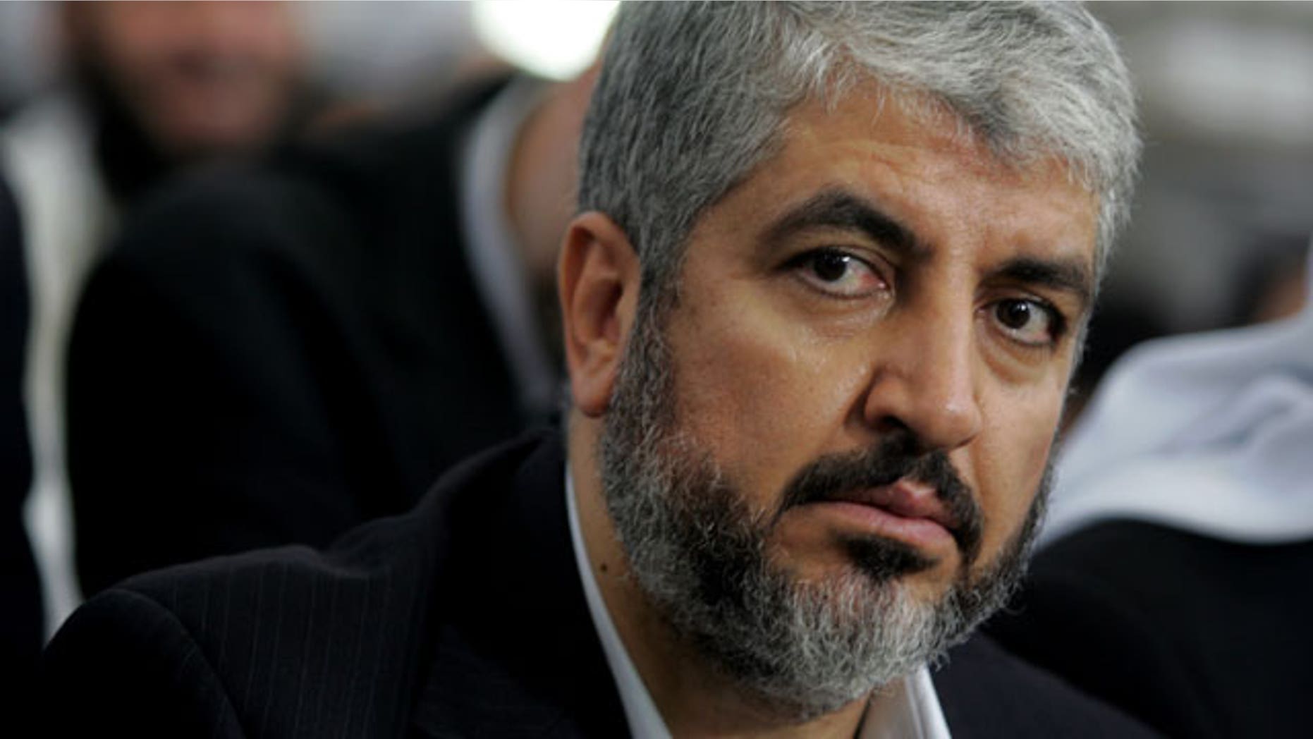 Khaled Mashaal, Hamas leader, center, attends his father's funeral at a Mosque in Amman, Jordan, in this Aug. 29, 2009 file photo.