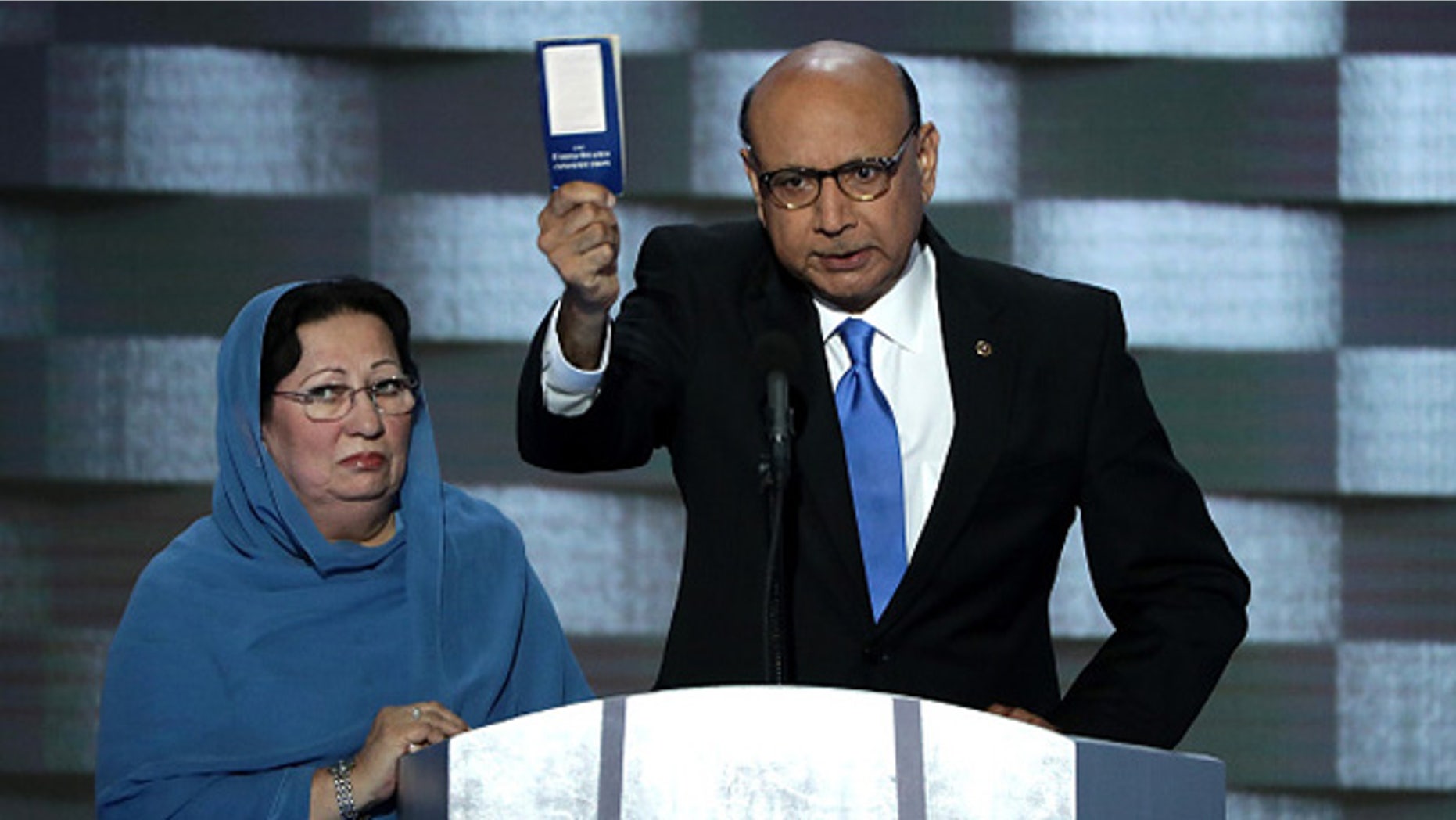 Khizr Khan, father of deceased Muslim U.S. Soldier Humayun S. M. Khan, July 28, 2016 in Philadelphia, Pennsylvania.