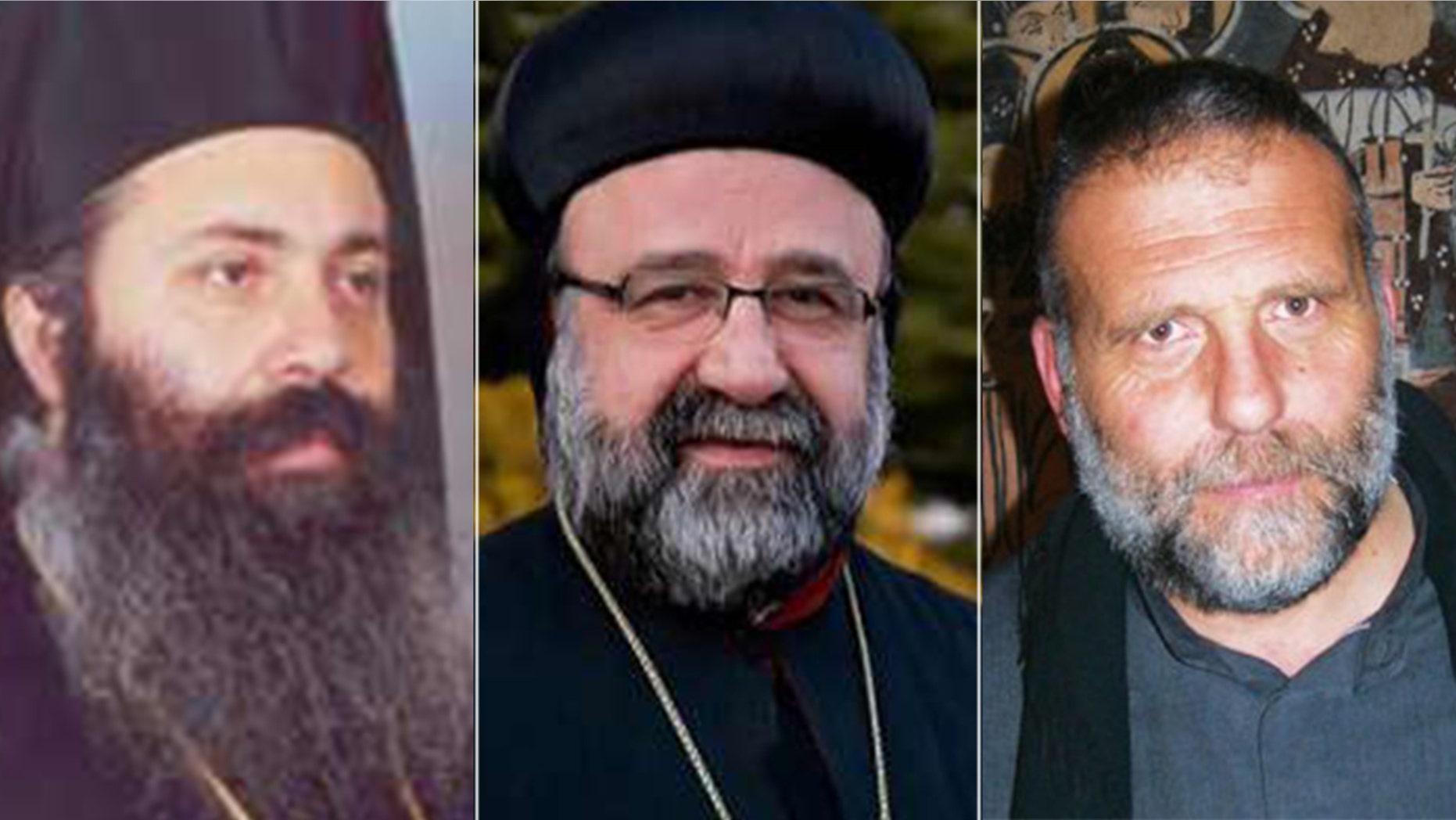 (From Left) Archbishops Boulos Yazigi and (Center) Gregorious Yohanna Ibrahim. (Right) Father Paolo Dall'Oglio