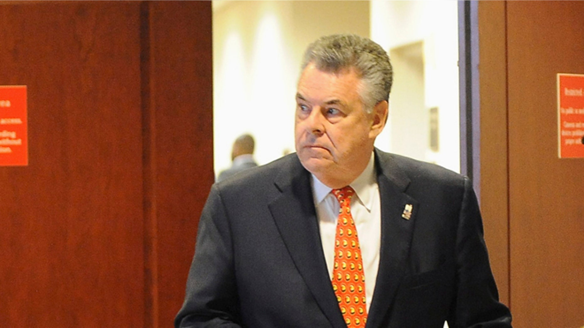 FILE: Nov. 16, 2012: Rep. Peter King, R-N.Y., on Capitol Hill, in Washington, D.C.