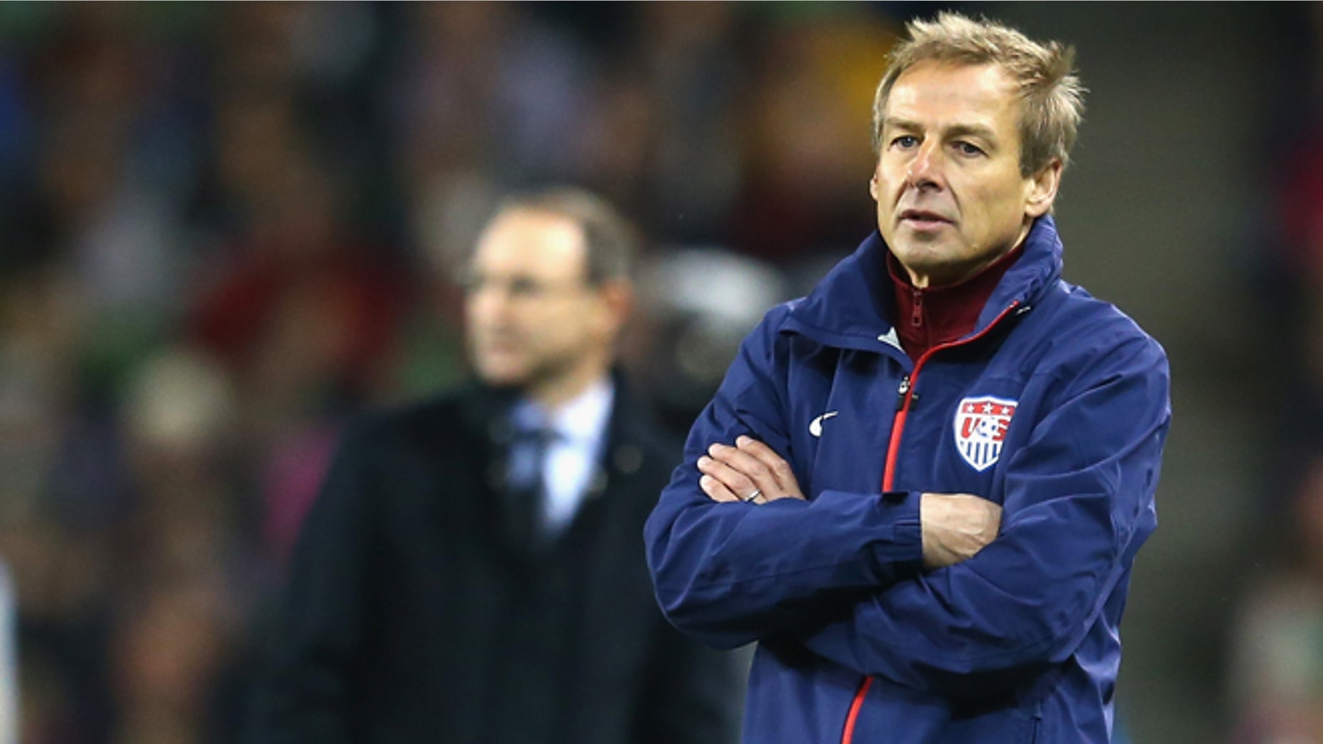 DUBLIN, IRELAND - NOVEMBER 18: Jurgen Klinsmann the head coach of USA looks on during the International Friendly match between the Republic of Ireland and USA at the Aviva Stadium on November 18, 2014 in Dublin, Ireland. (Photo by Michael Steele/Getty Images)