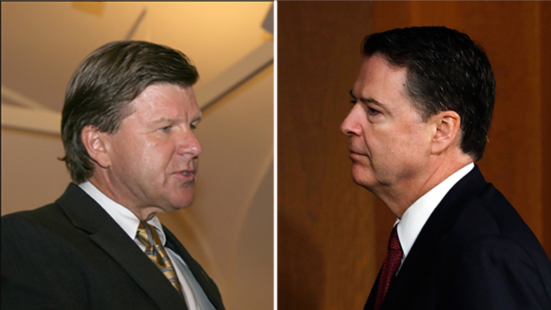 Michael Kortan, left, is leaving the FBI, after previously serving under James Comey and Robert Mueller.