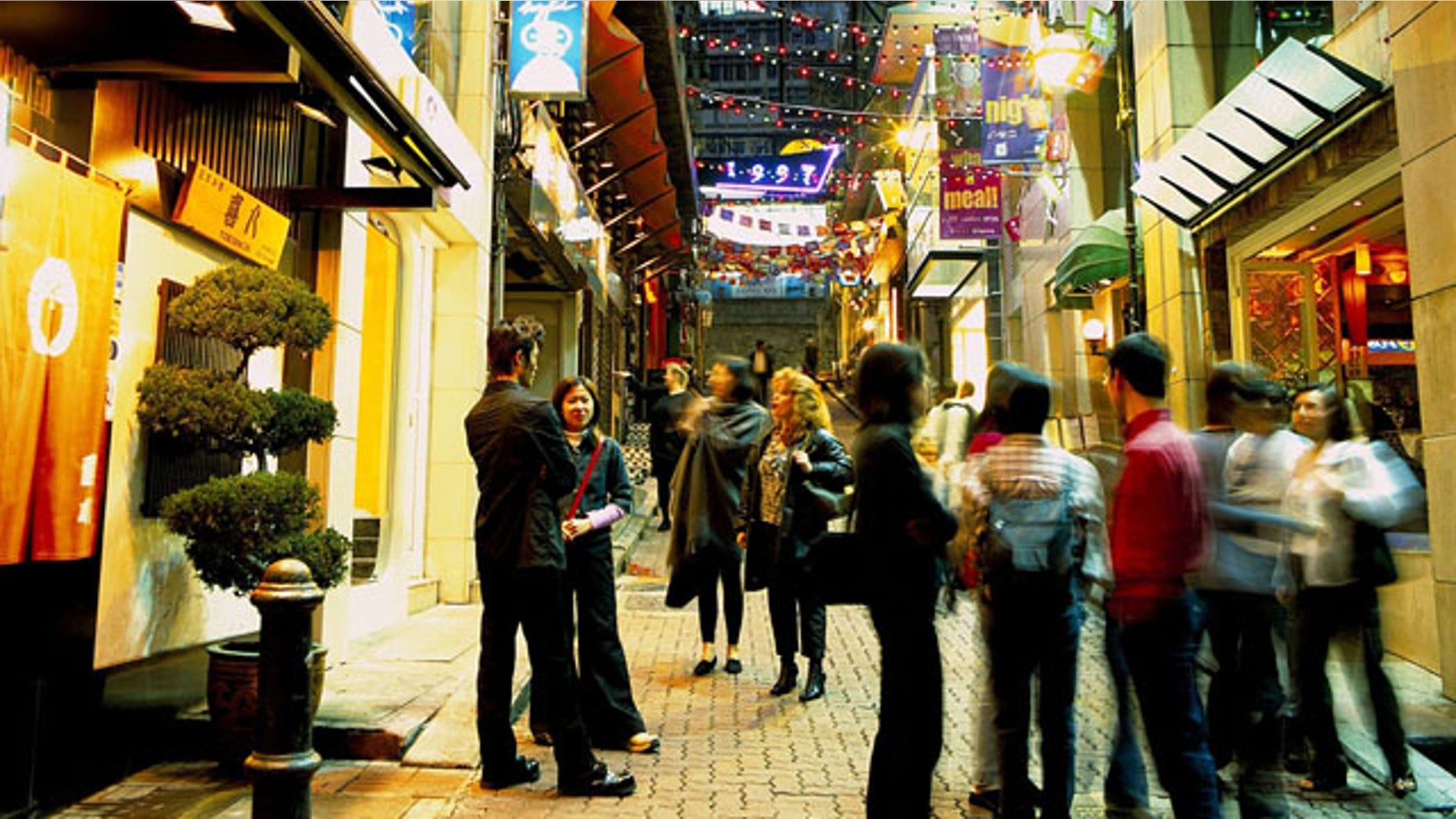 Lan Kwai Fong district, Hong Kong.