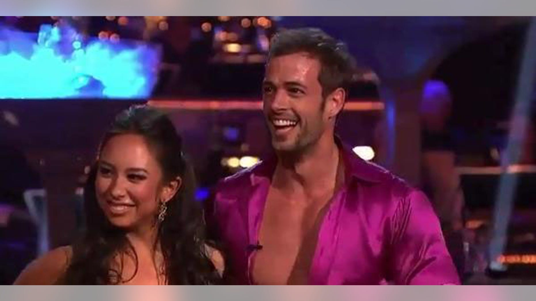 May 21, 2012: William Levy and dance partner Cheryl Burke receive a perfect score of 30 (out of 30) points after performing their cha-cha routine to Pink's upbeat song "Raise Your Glass," Monday night.